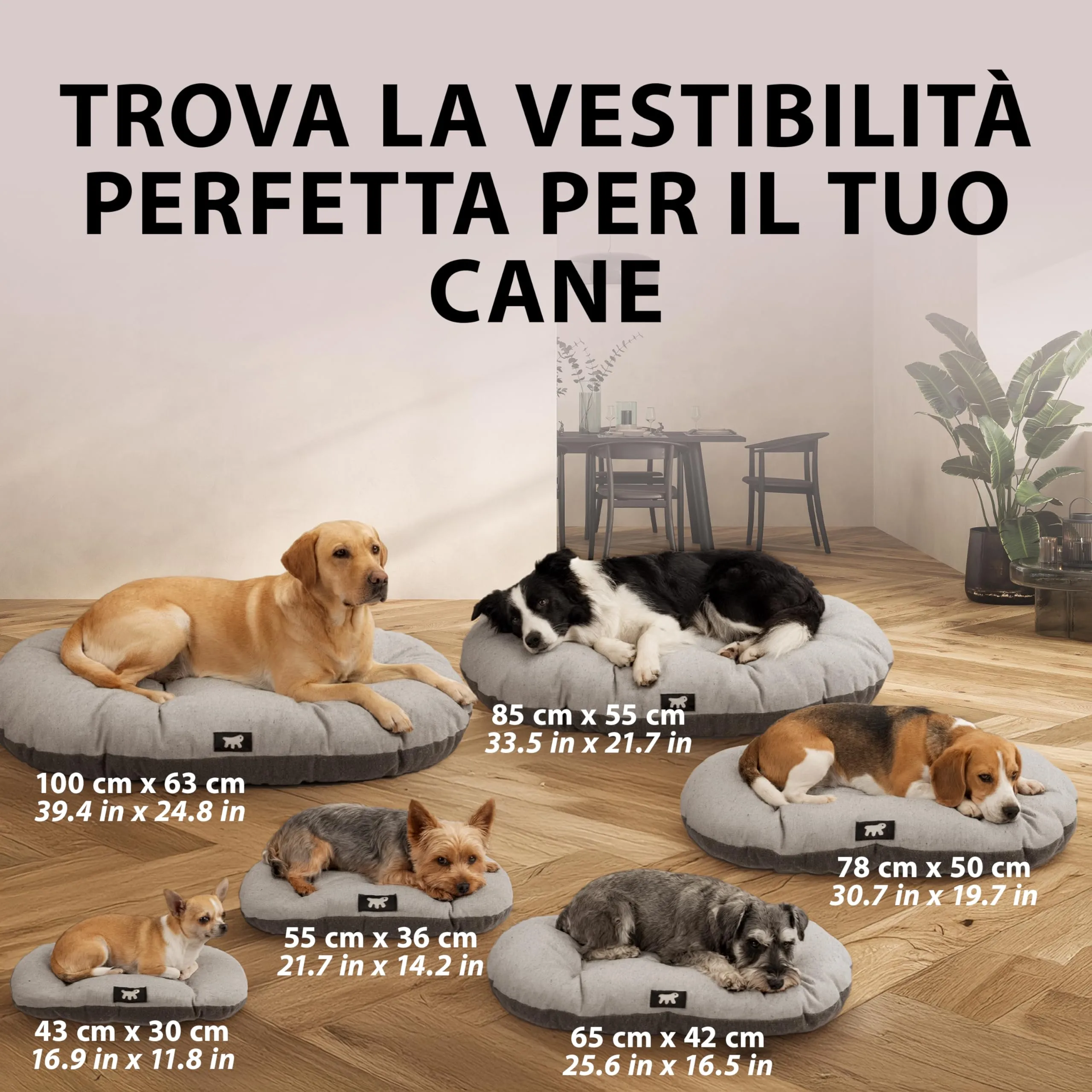 Ferplast Cuccia Cane Relax, Cuscino in Cotone Lavabile, 100 x 63 cm, Azzurro - immagine 4