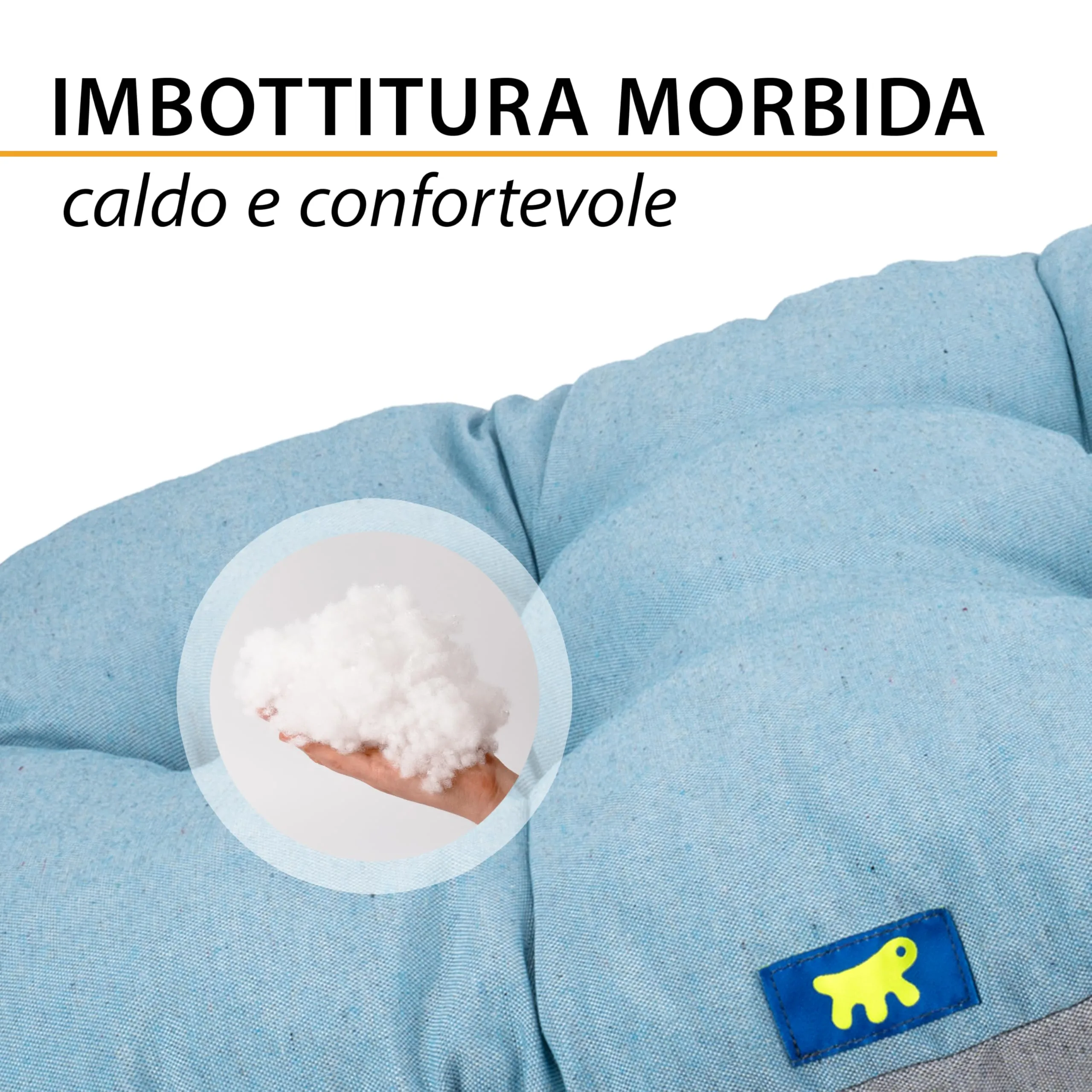 Ferplast Cuccia Cane Relax, Cuscino in Cotone Lavabile, 100 x 63 cm, Azzurro - immagine 6
