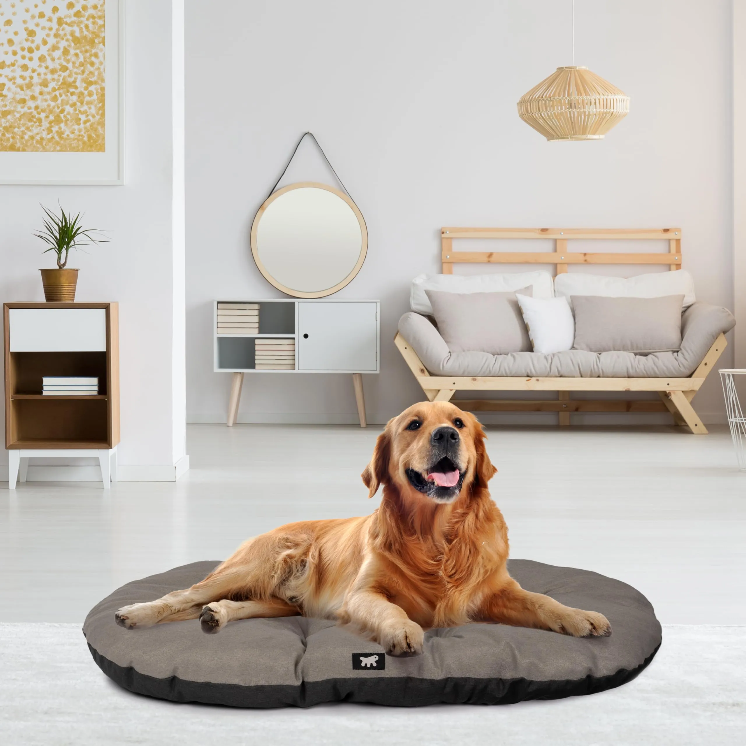 Ferplast Cuccia Cane Relax, Cuscino in Cotone Imbottito, 85 x 55 cm, Marrone - immagine 3