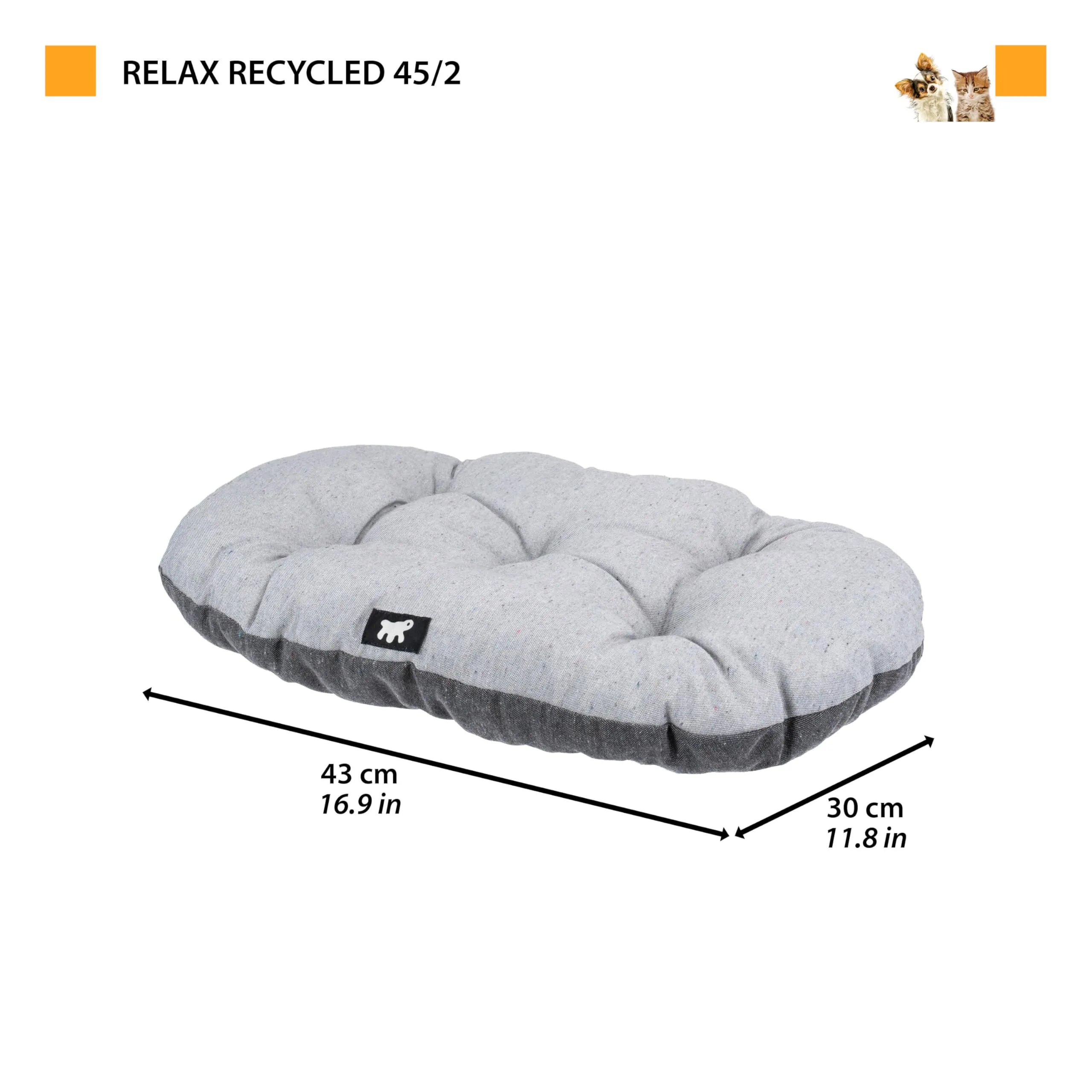 Ferplast Relax Cuscino per Cani e Gatti in Cotone, 43 x 30 cm, Azzurro - immagine 3