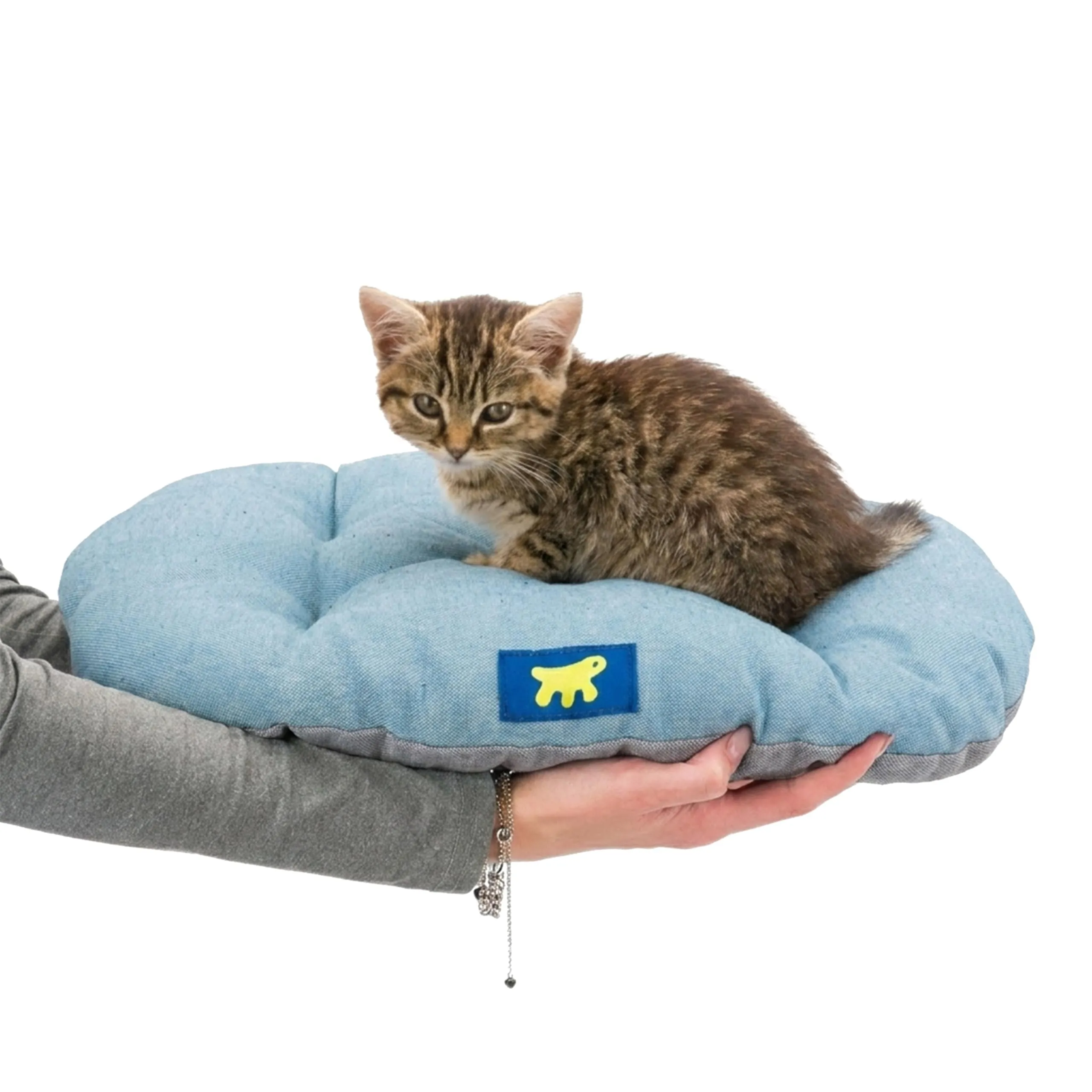 Ferplast Relax Cuscino per Cani e Gatti in Cotone, 43 x 30 cm, Azzurro - immagine 4