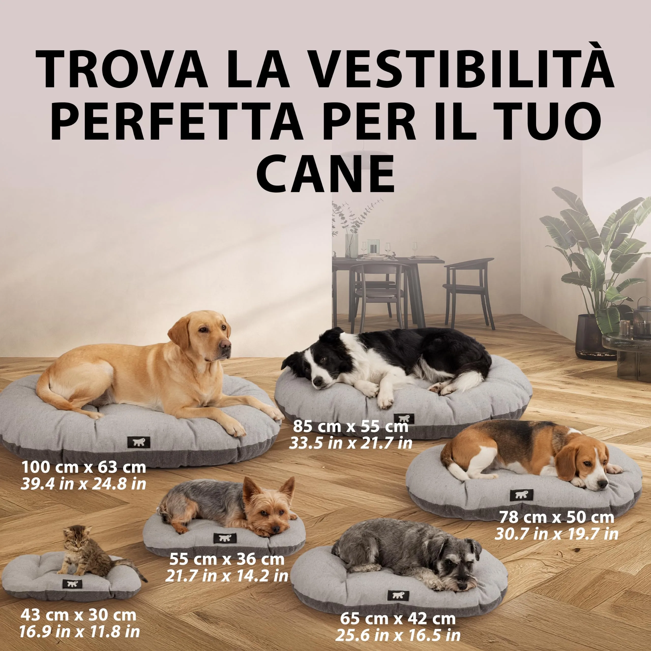 Ferplast Relax Cuscino per Cani e Gatti in Cotone, 43 x 30 cm, Azzurro - immagine 5