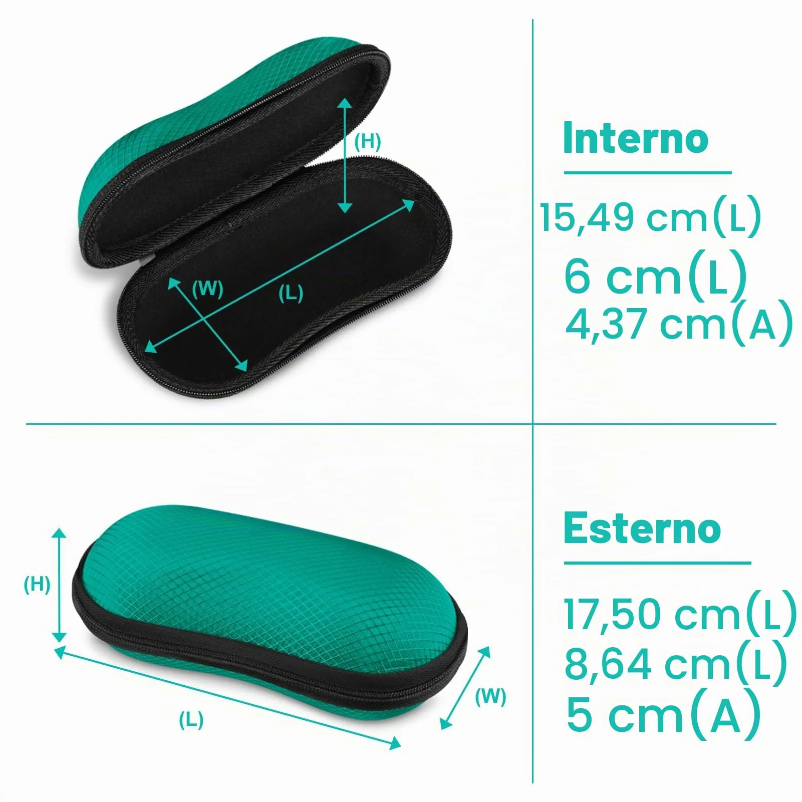 FINTIE Custodia Rigida per Occhiali da Sole e Vista, EVA, Verde - immagine 3