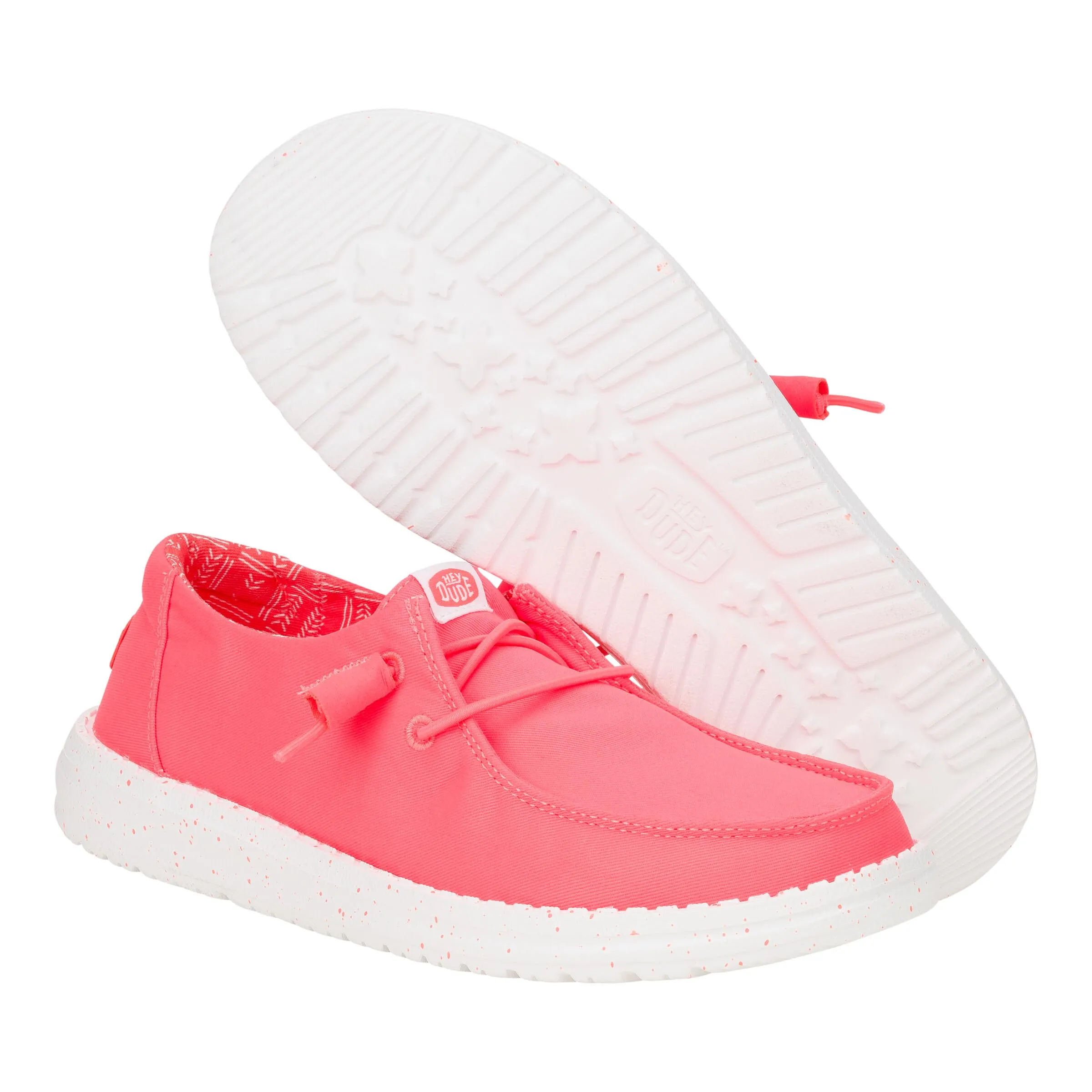 HEYDUDE Wendy Stretch Canvas Slip-On Sneakers, Fiery Coral, 38 - immagine 4