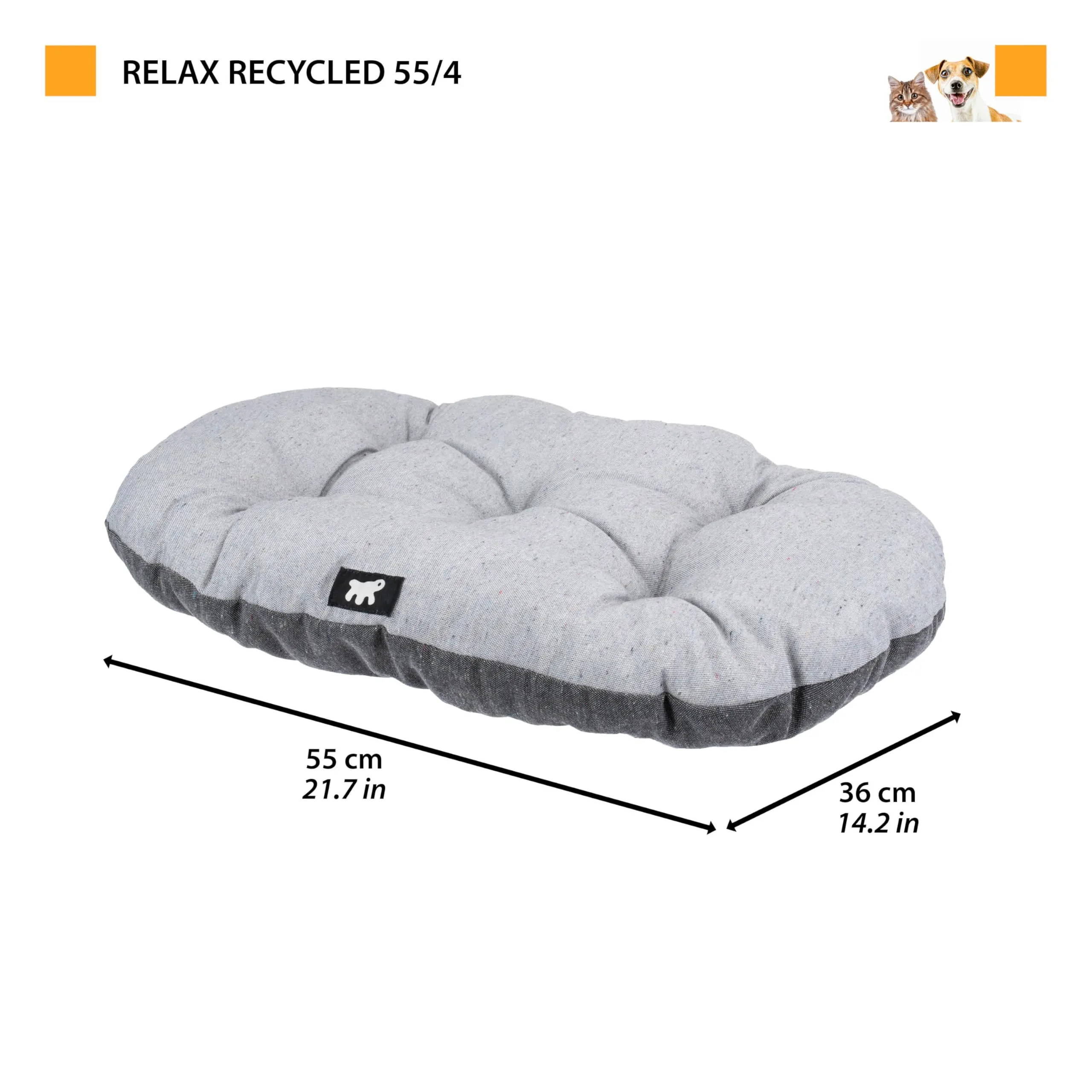 Ferplast Relax Cuscino per Cani e Gatti in Cotone, 55 x 36 cm, Azzurro - immagine 3