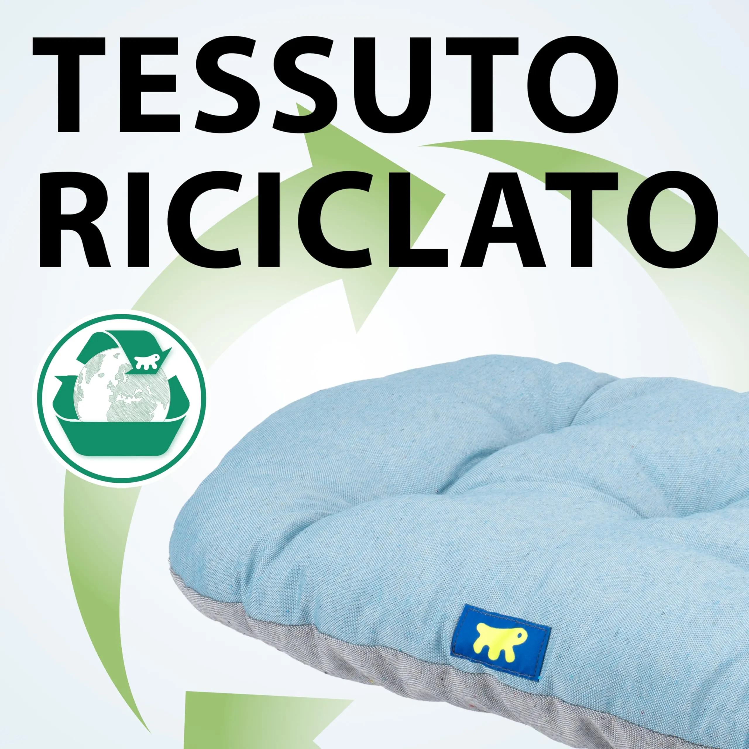 Ferplast Relax Cuscino per Cani e Gatti in Cotone, 55 x 36 cm, Azzurro - immagine 5