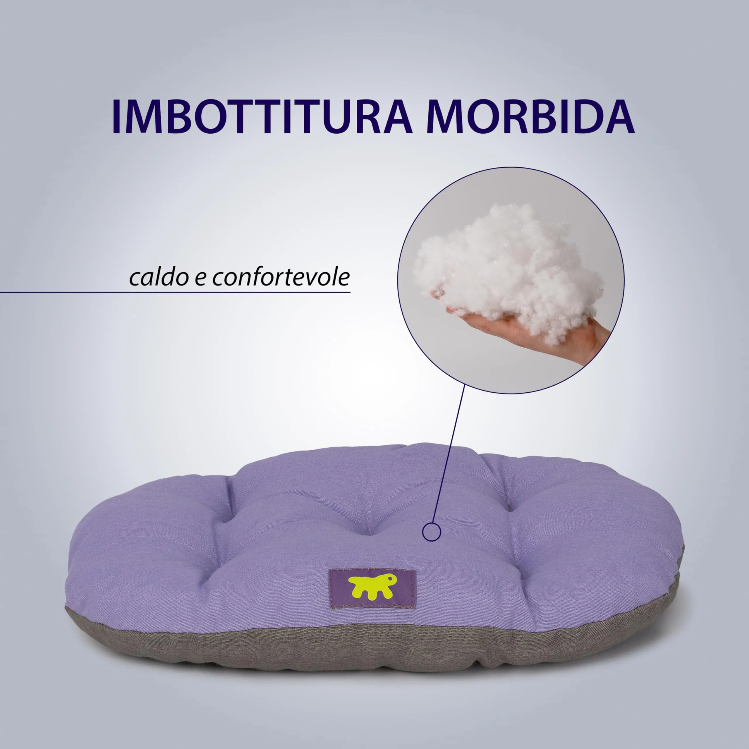 Ferplast Relax Cuscino per Cani e Gatti in Cotone, 85 x 55 cm, Lilla - immagine 5