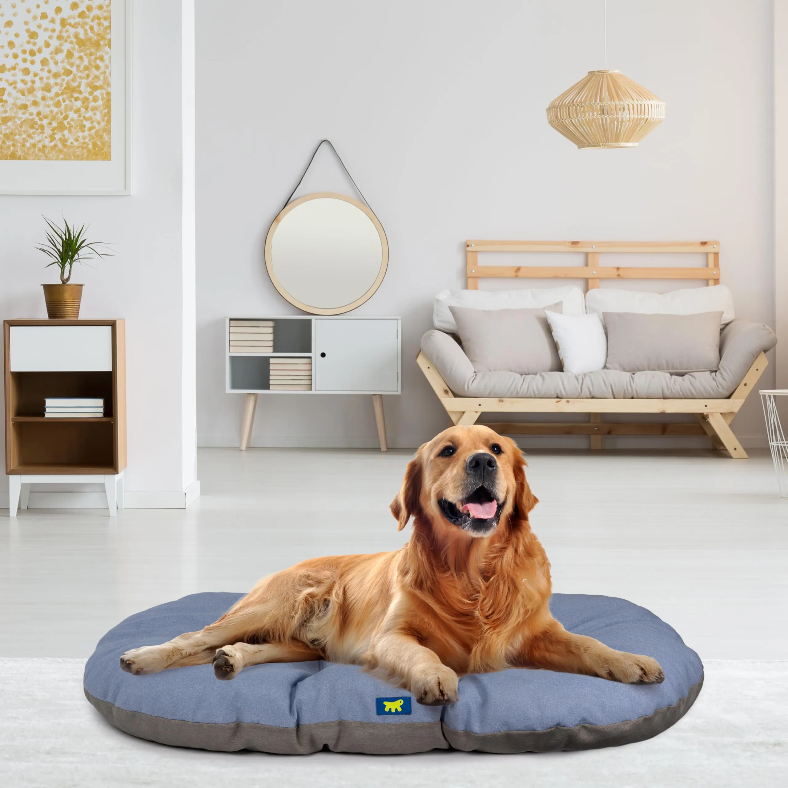 Ferplast Relax Cuscino per Cani e Gatti in Cotone, 85 x 55 cm, Azzurro - immagine 3