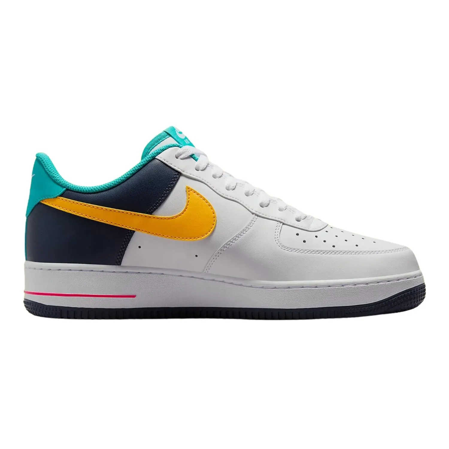 Nike Air Force 1 '07 - Bianco/Rosa Racer/Blu Tuono - HF4849100 - immagine 2