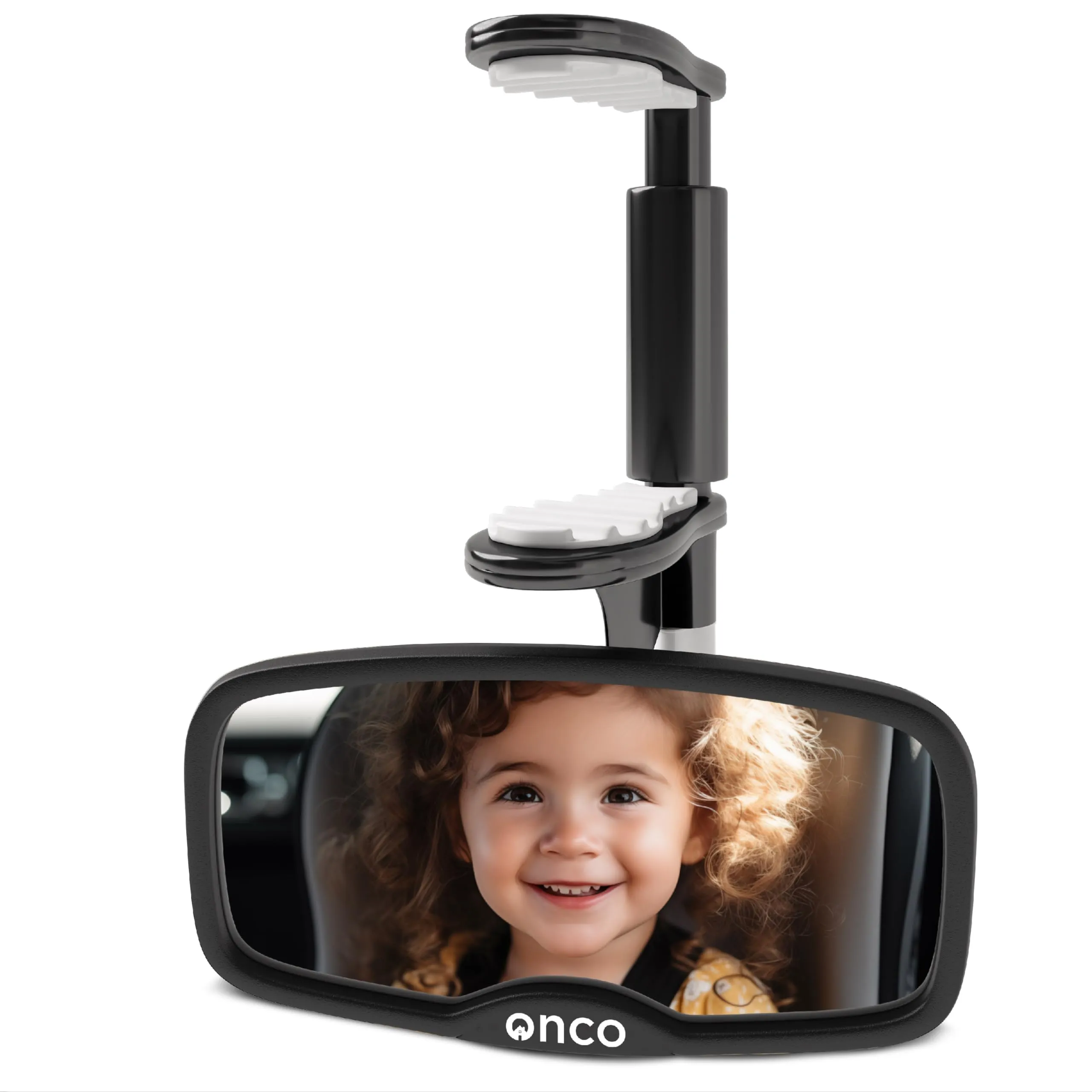Onco Specchio Auto per Seggiolino Neonato, Modello a Clip Anti-Scosse - immagine 1