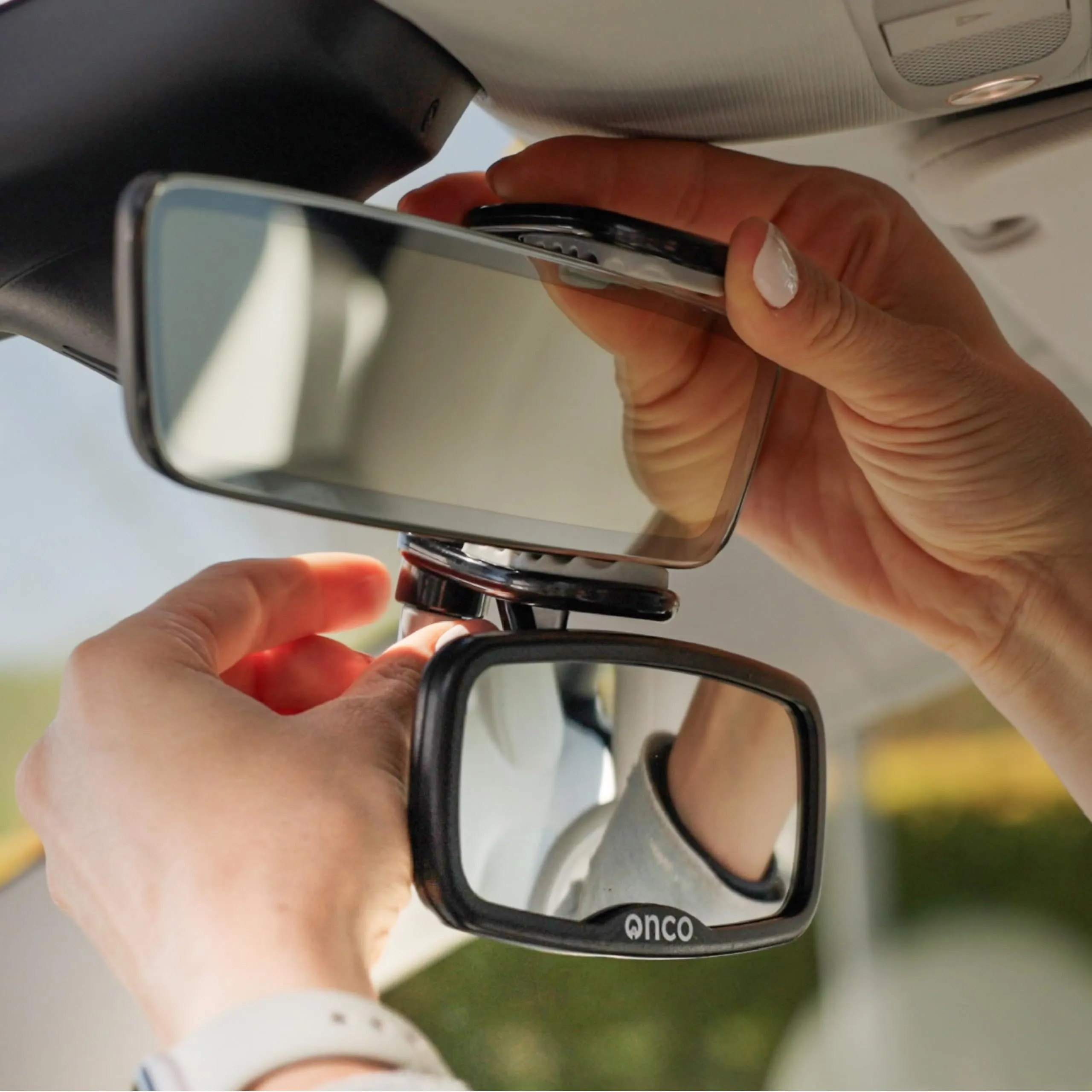Onco Specchio Auto per Seggiolino Neonato, Modello a Clip Anti-Scosse - immagine 7