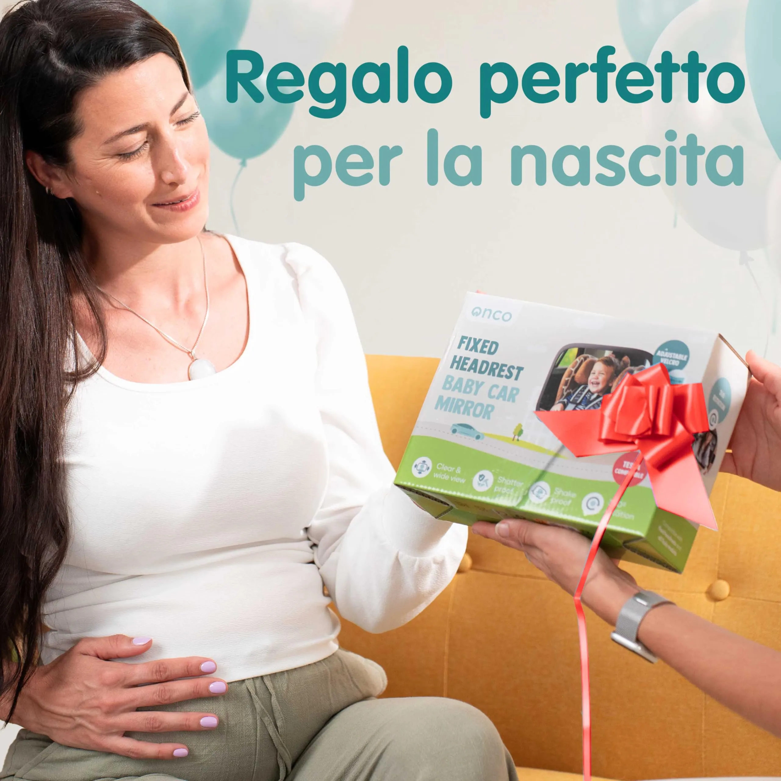 Onco Specchio Auto Neonato per Poggiatesta Fisso, Compatibile Tesla - immagine 8