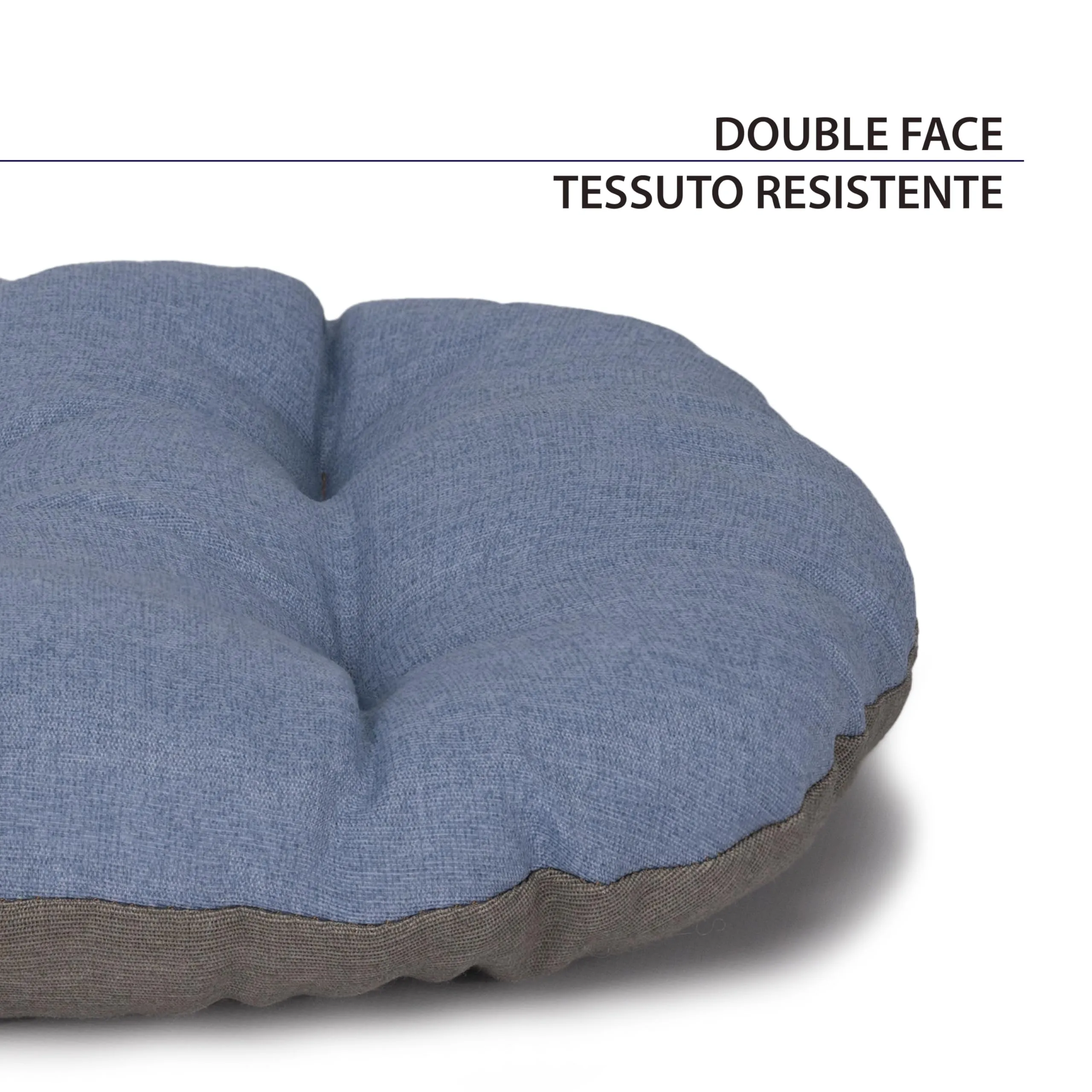 Ferplast Cuccia Cane Relax, Cuscino in Cotone Imbottito, 78 x 50 cm, Azzurro - immagine 4