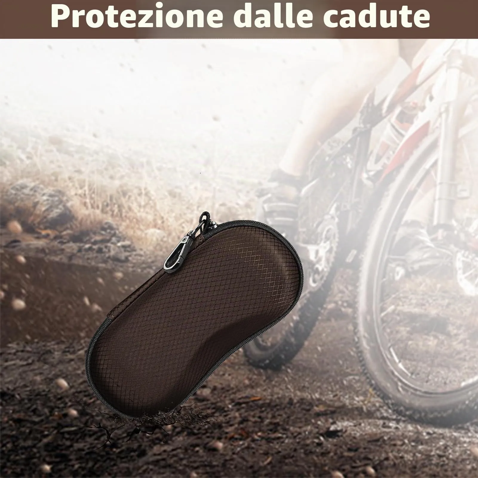 FINTIE Custodia Rigida per Occhiali da Sole e Vista, EVA, Marrone - immagine 8