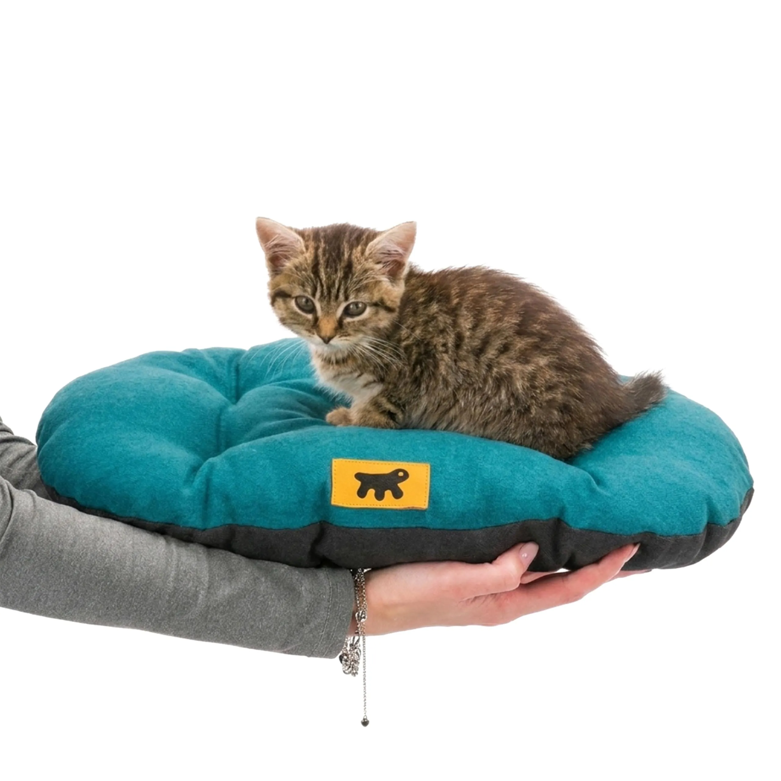 Ferplast Cuccia Cane Relax, Cuscino in Cotone Imbottito per Cani e Gatti, 43 x 30 cm, Turchese - immagine 5