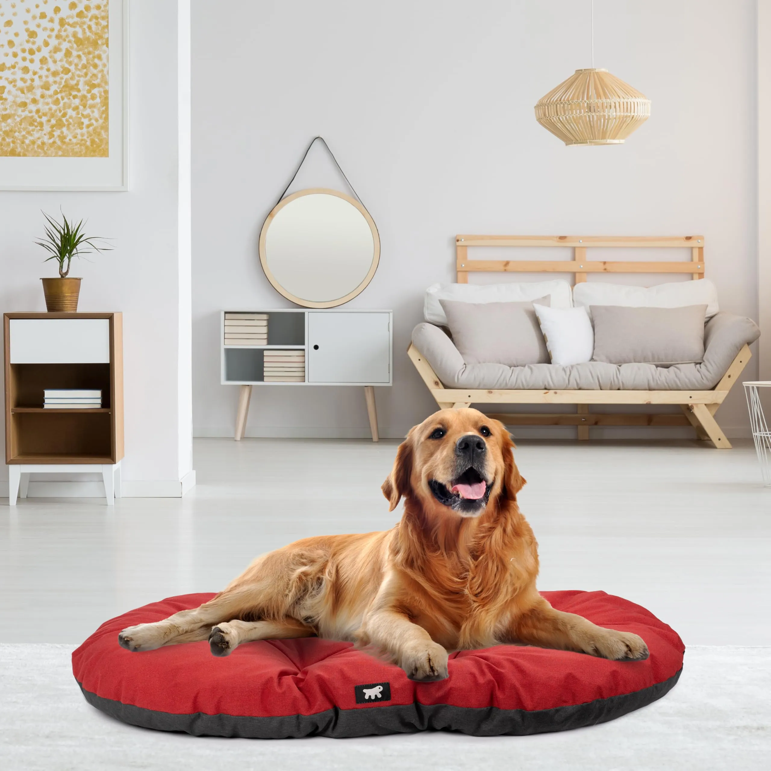 Ferplast Cuccia Cane Relax, Cuscino in Cotone Lavabile, 100 x 63 cm, Rosso - immagine 3
