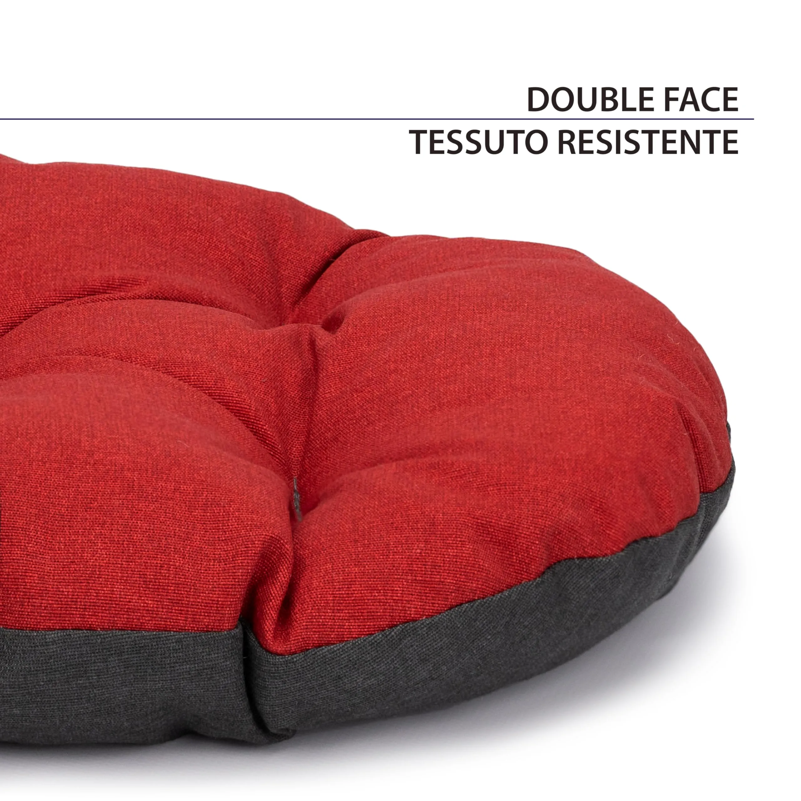 Ferplast Cuccia Cane Relax, Cuscino in Cotone Lavabile, 100 x 63 cm, Rosso - immagine 4