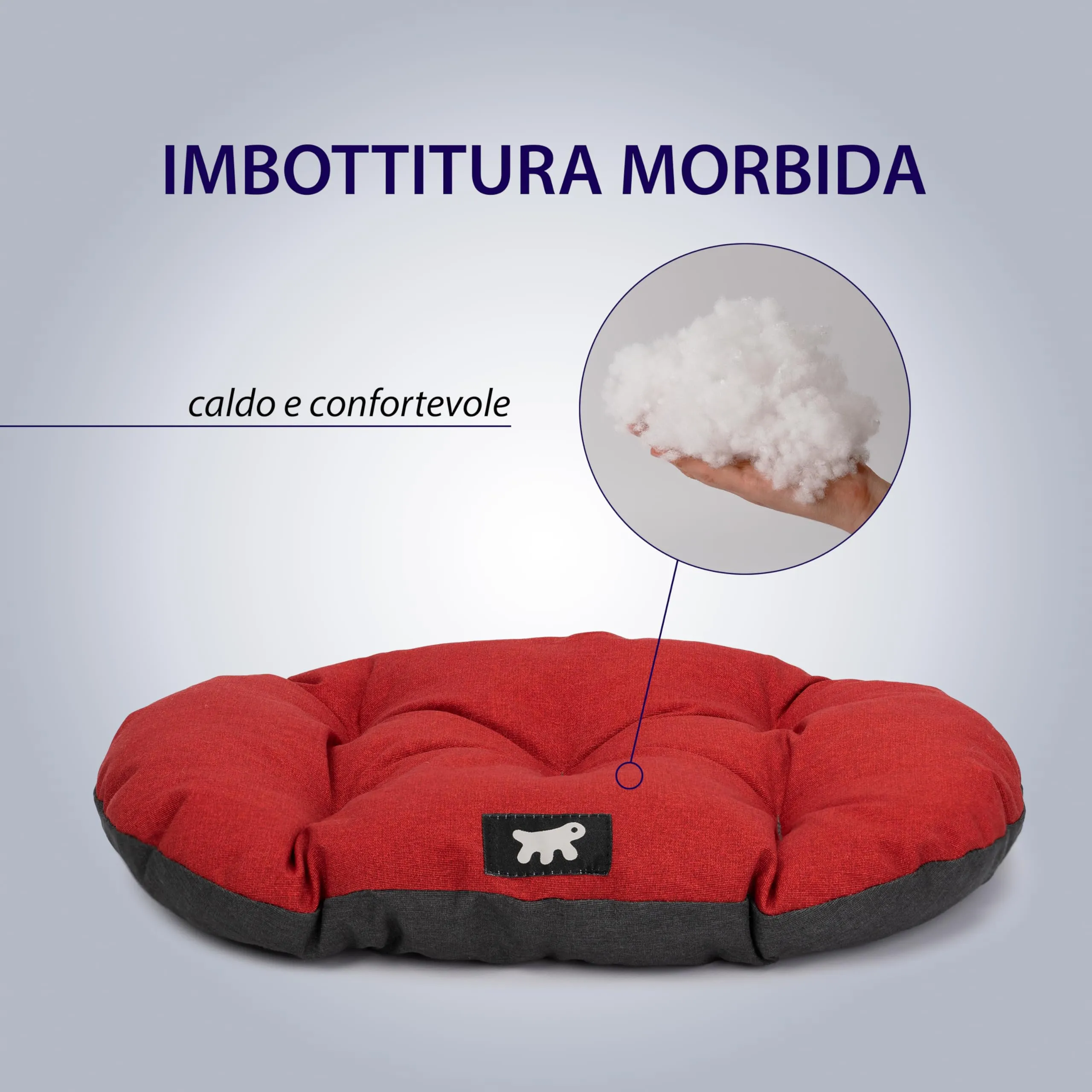 Ferplast Cuccia Cane Relax, Cuscino in Cotone Lavabile, 100 x 63 cm, Rosso - immagine 5