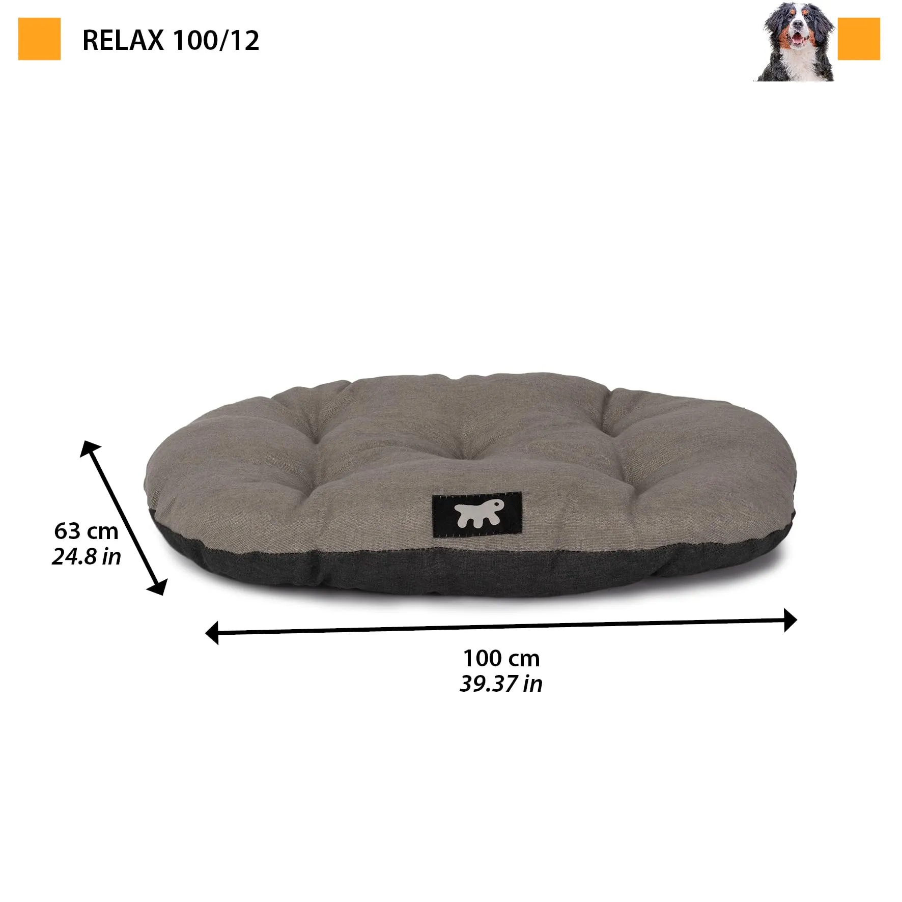 Ferplast Cuccia Cane Relax, Cuscino Lavabile in Cotone, 100 x 63 cm, Turchese - immagine 2