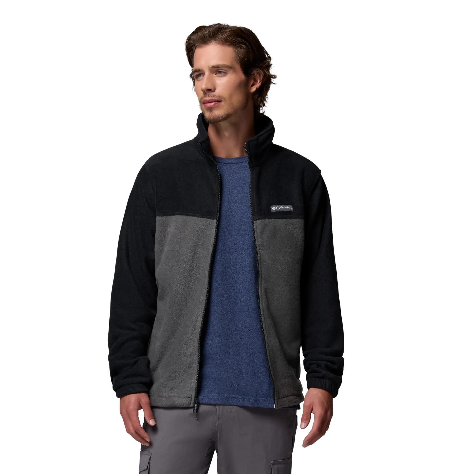 Columbia Steens Mountain Full Zip 2.0 Men's Fleece Jacket, Black/Grill, L - immagine 3