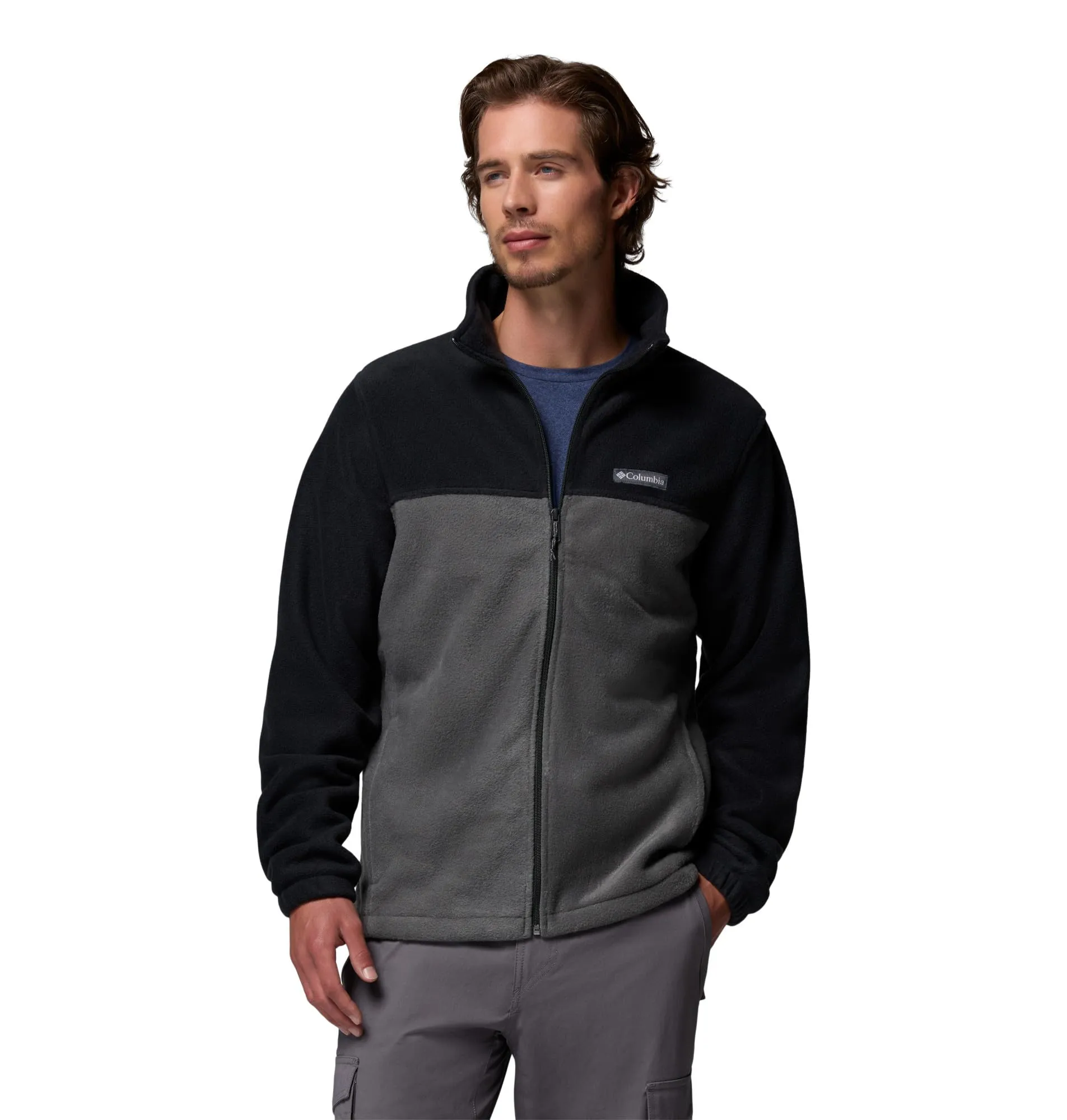 Columbia Steens Mountain Full Zip 2.0 Men's Fleece Jacket, Black/Grill, XL - immagine 1