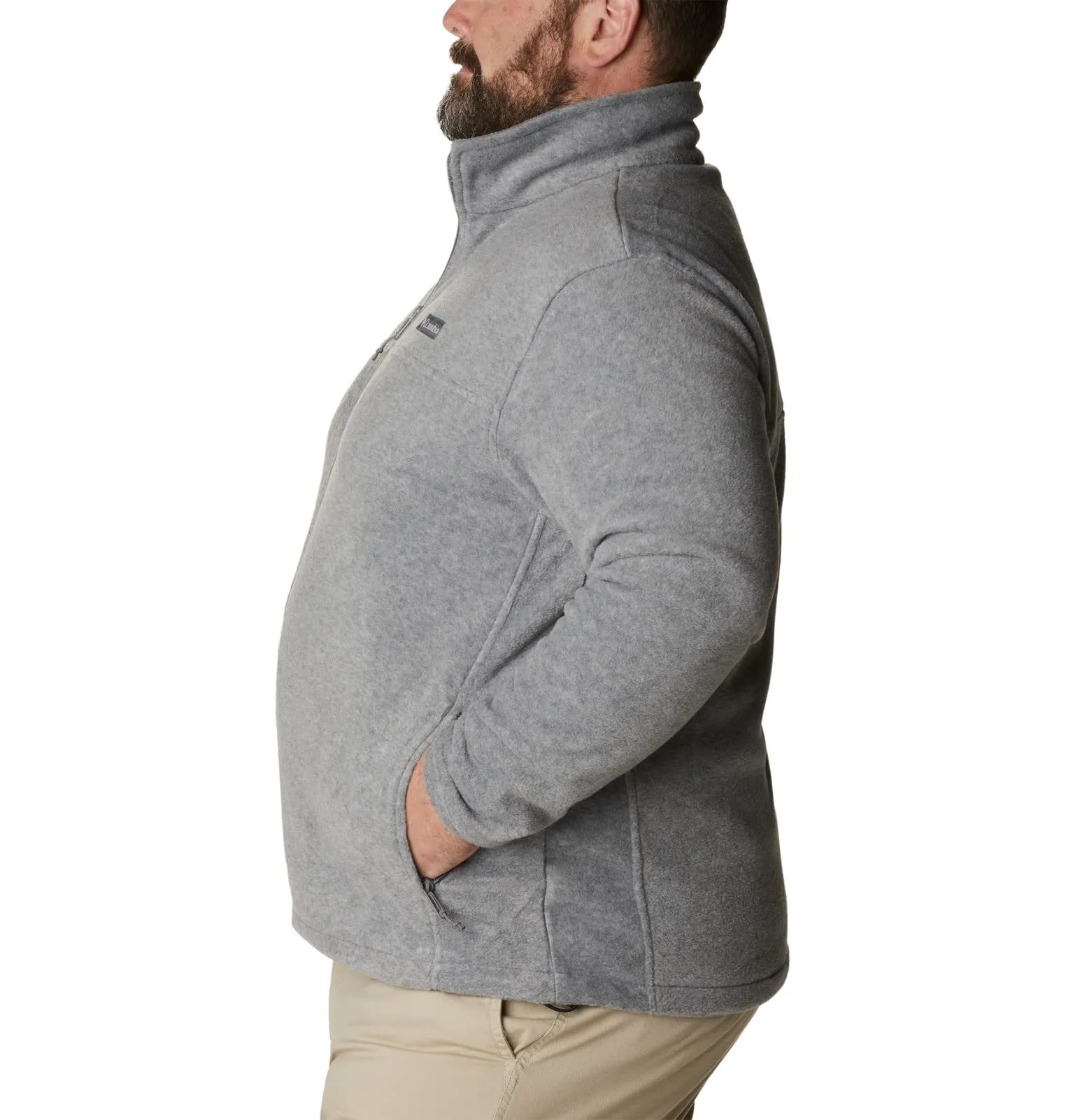 Columbia Steens Mountain Full Zip 2.0 Giacca in Pile da Uomo, Light Grey Heather, 4X alto - immagine 9