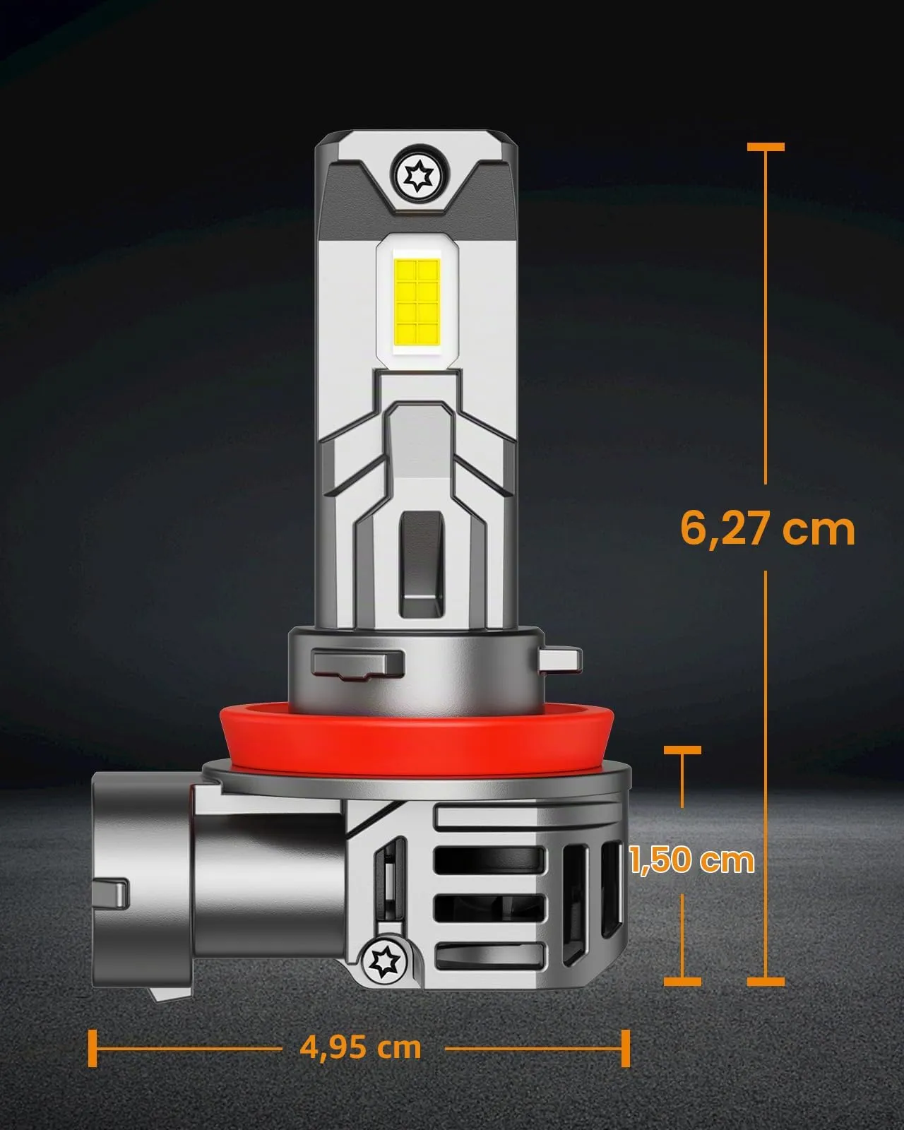 SEALIGHT H11 H9 H16 H8 LED Fog Bulbs, 40000LM 6500K Cool White, Mini Size with Fan, Pack of 2 - immagine 8