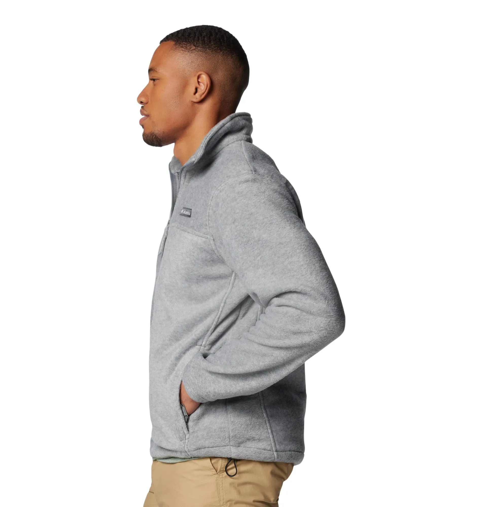 Columbia Steens Mountain Full Zip 2.0 Men's Fleece Jacket, Light Grey Heather, M - immagine 4