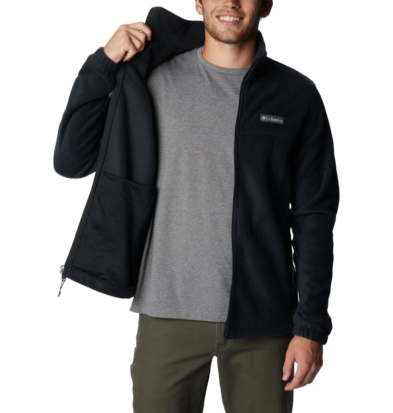 Columbia Steens Mountain Full Zip 2.0 Giacca in pile da uomo, Nero, 6X - immagine 5