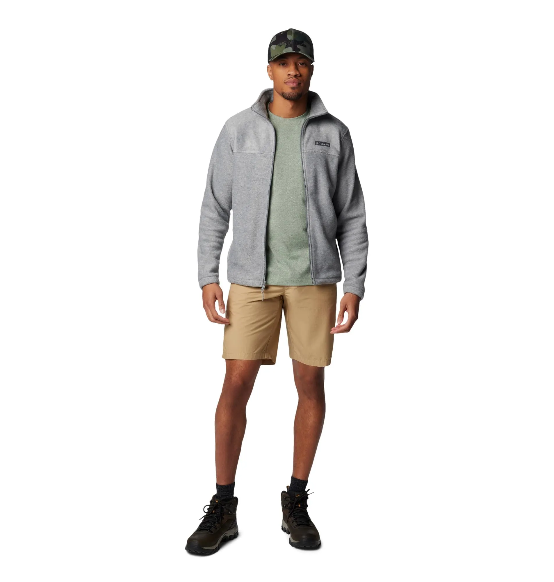 Columbia Steens Mountain Full Zip 2.0 Men's Fleece Jacket, Light Grey Heather, L - immagine 3