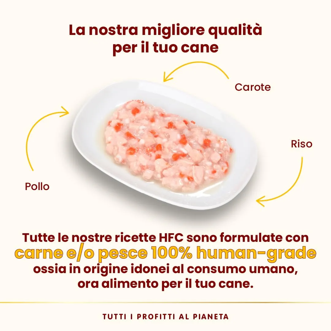 Almo Nature HFC Natural Alimento Umido per Cani Pollo con Carote e Riso 280g, Confezione da 12 - immagine 3