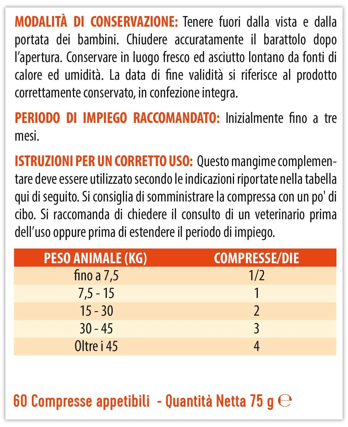 F & F Active Pet Articolazioni, Mangime Complementare per Cani e Gatti, 60 Compresse - immagine 5