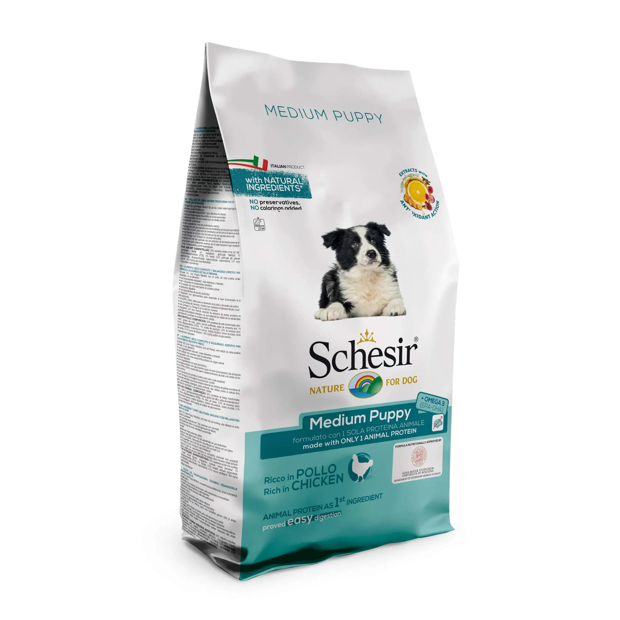 Schesir Cibo Secco per Cani Cuccioli di Media Taglia al Gusto Pollo, 12kg - immagine 2