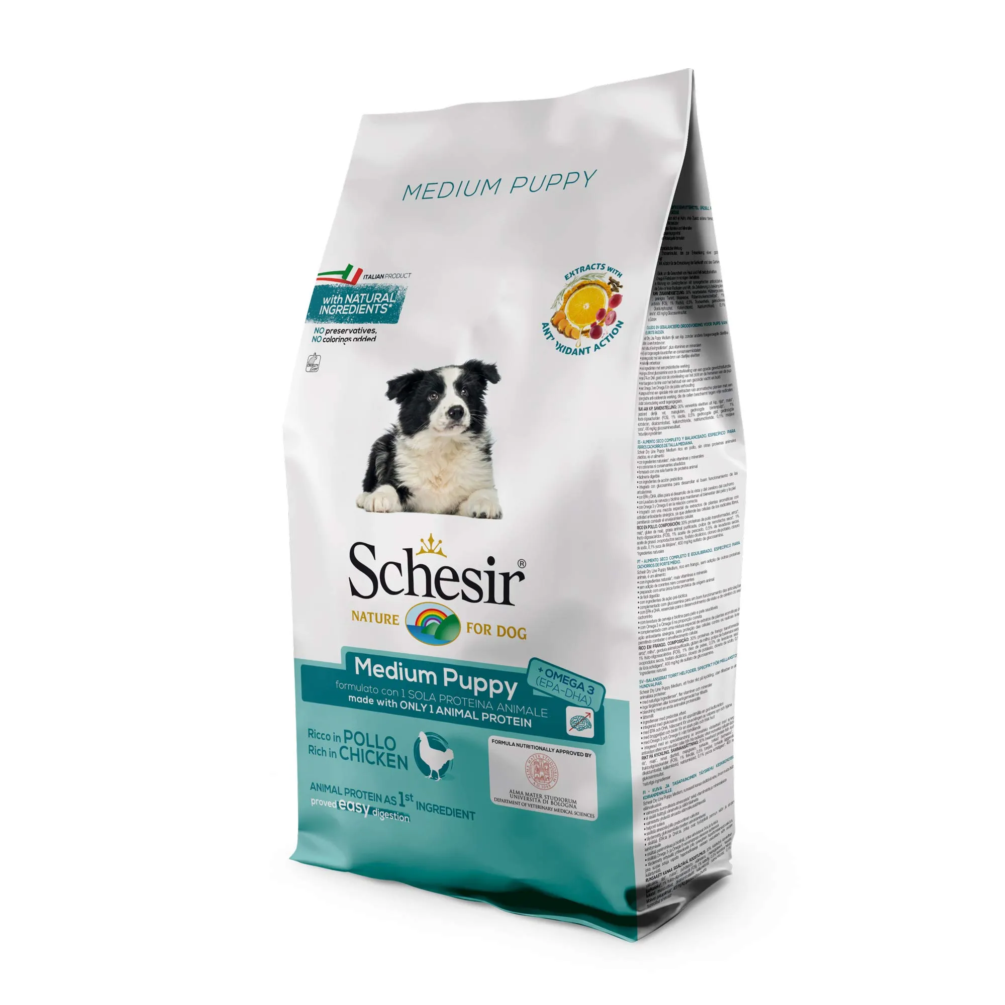 Schesir Cibo Secco per Cani Cuccioli di Media Taglia al Gusto Pollo, 12kg - immagine 3