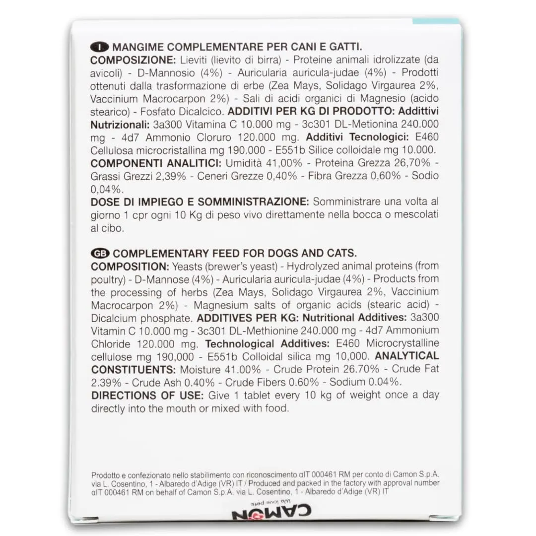 Camon StruviPet Plus Alimento Complementare per Vie Urinarie Cani e Gatti, 60 Compresse - immagine 2