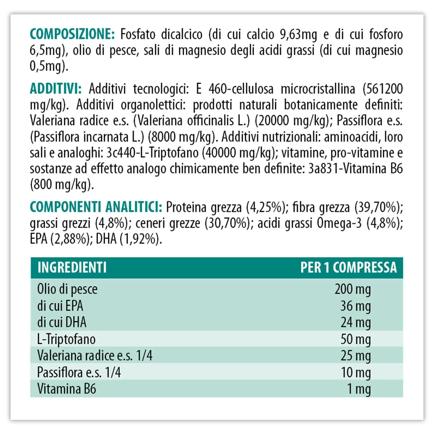 F & F Active Pet Relax, Mangime Complementare per Cani e Gatti, 30 Compresse - immagine 5