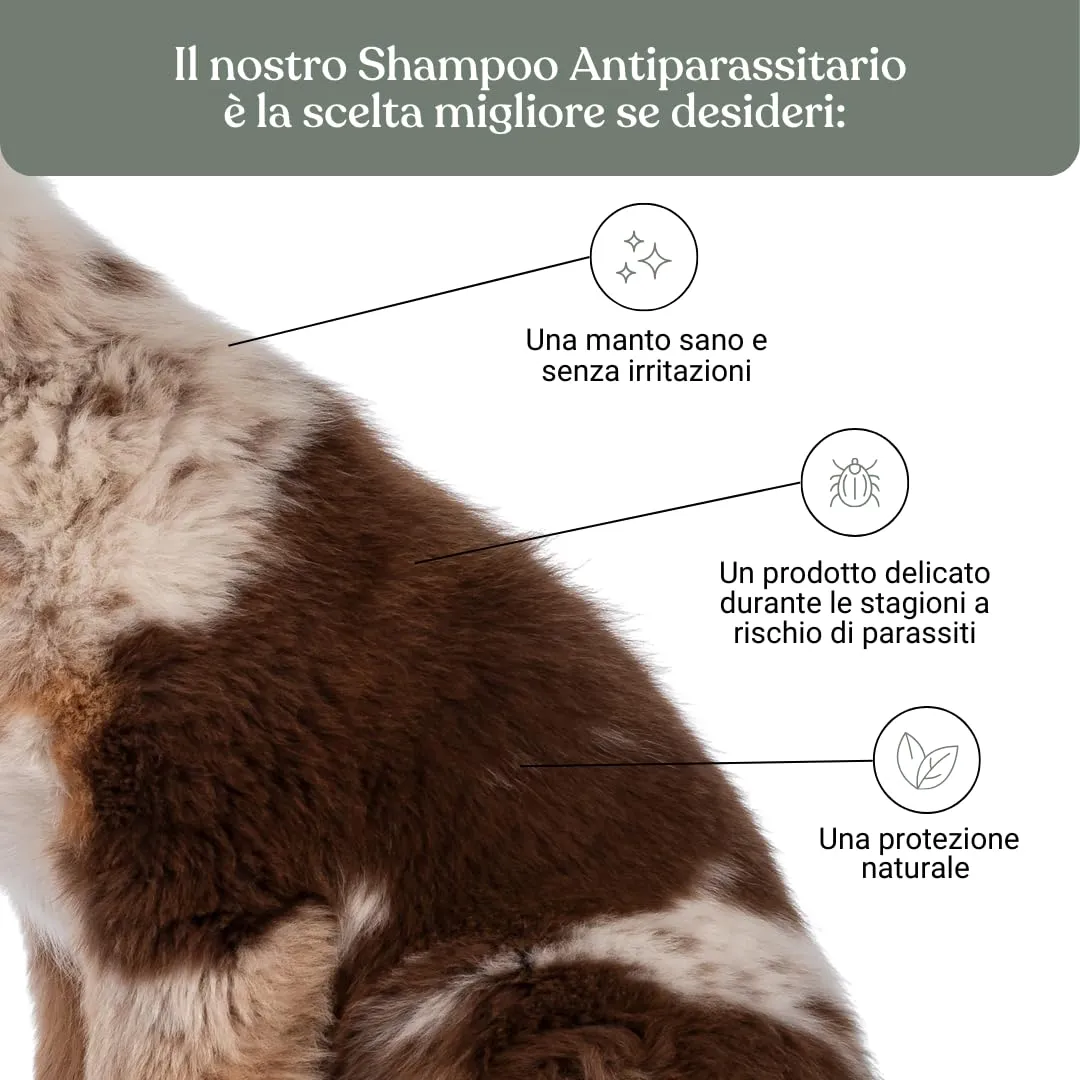 Bau Shampoo Antiparassitario per Cani e Gatti con Olio di Neem e Aloe Vera, 250ml - immagine 2