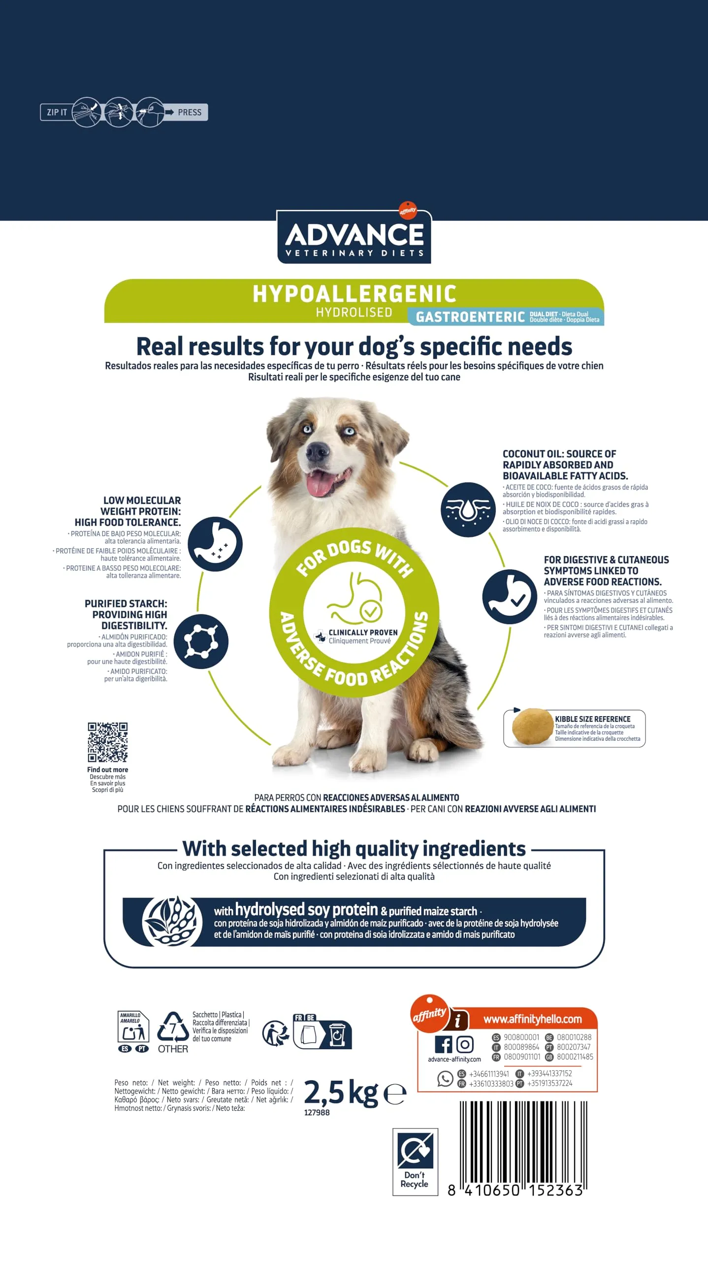 Affinity Advance Veterinary Diets Hypoallergenic Dog Food, 2.5kg - immagine 4