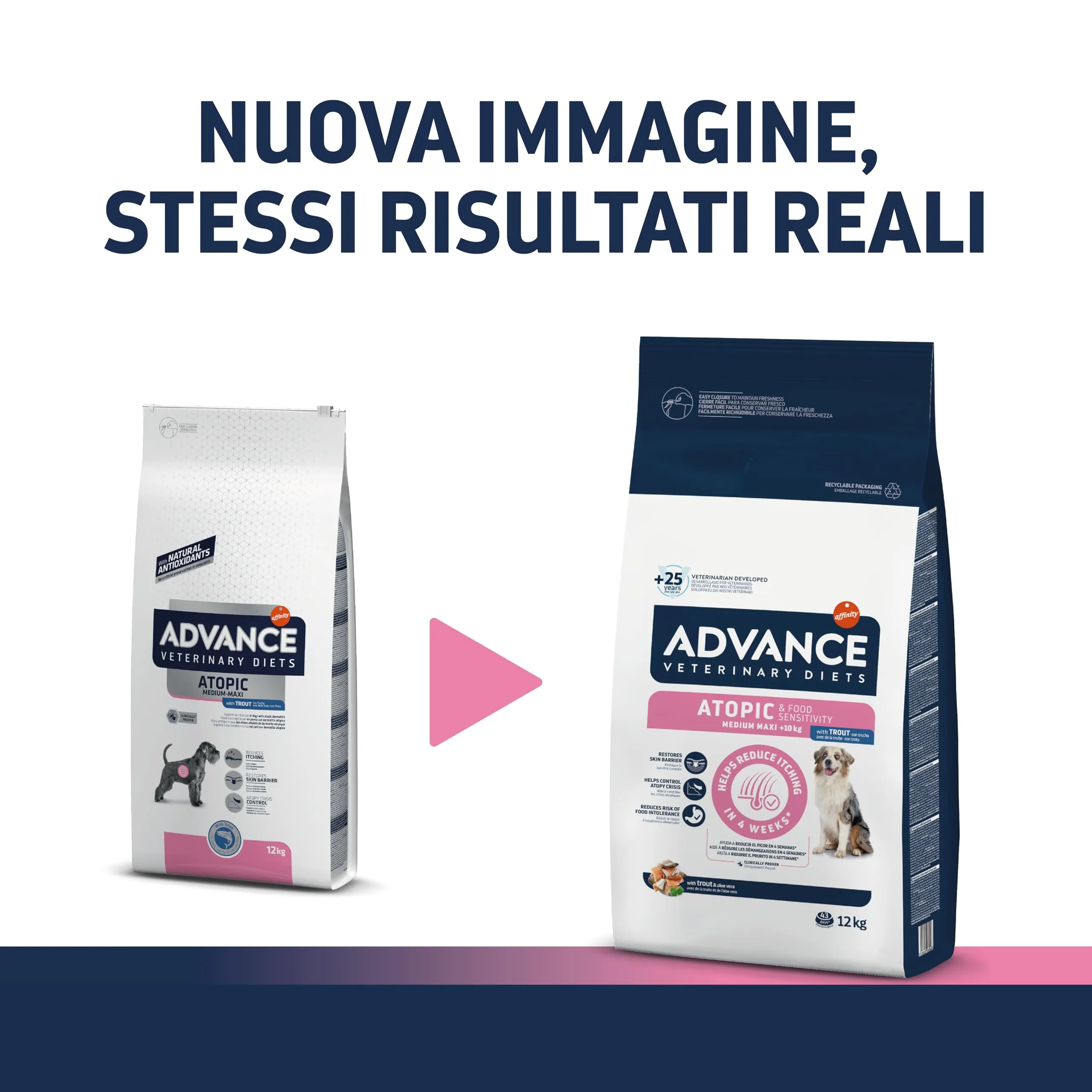 Advance Veterinary Diets Atopic Medium-Maxi Dog Food with Trout, 12kg - immagine 2
