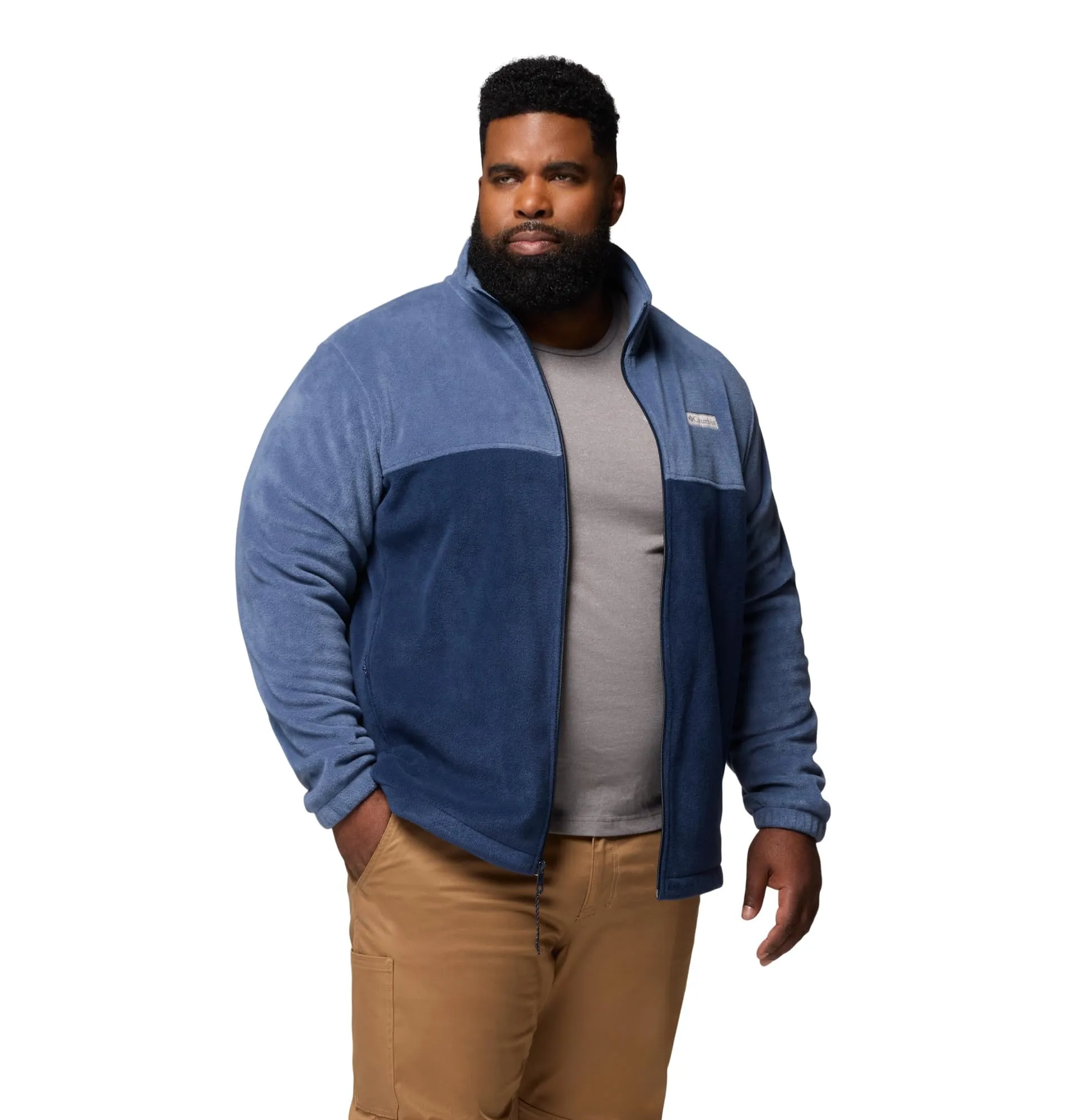 Columbia Steens Mountain Full Zip 2.0 Men's Fleece Jacket, Dark Mountain/Collegiate Navy, L - immagine 5