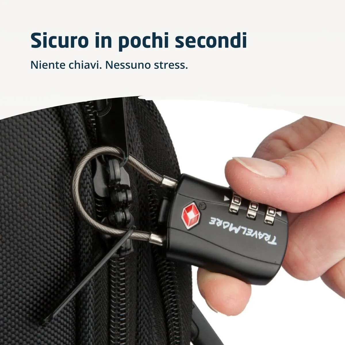 TravelMore Lucchetti TSA a Combinazione per Valigie e Zaino, Confezione da 10, Nero - immagine 8