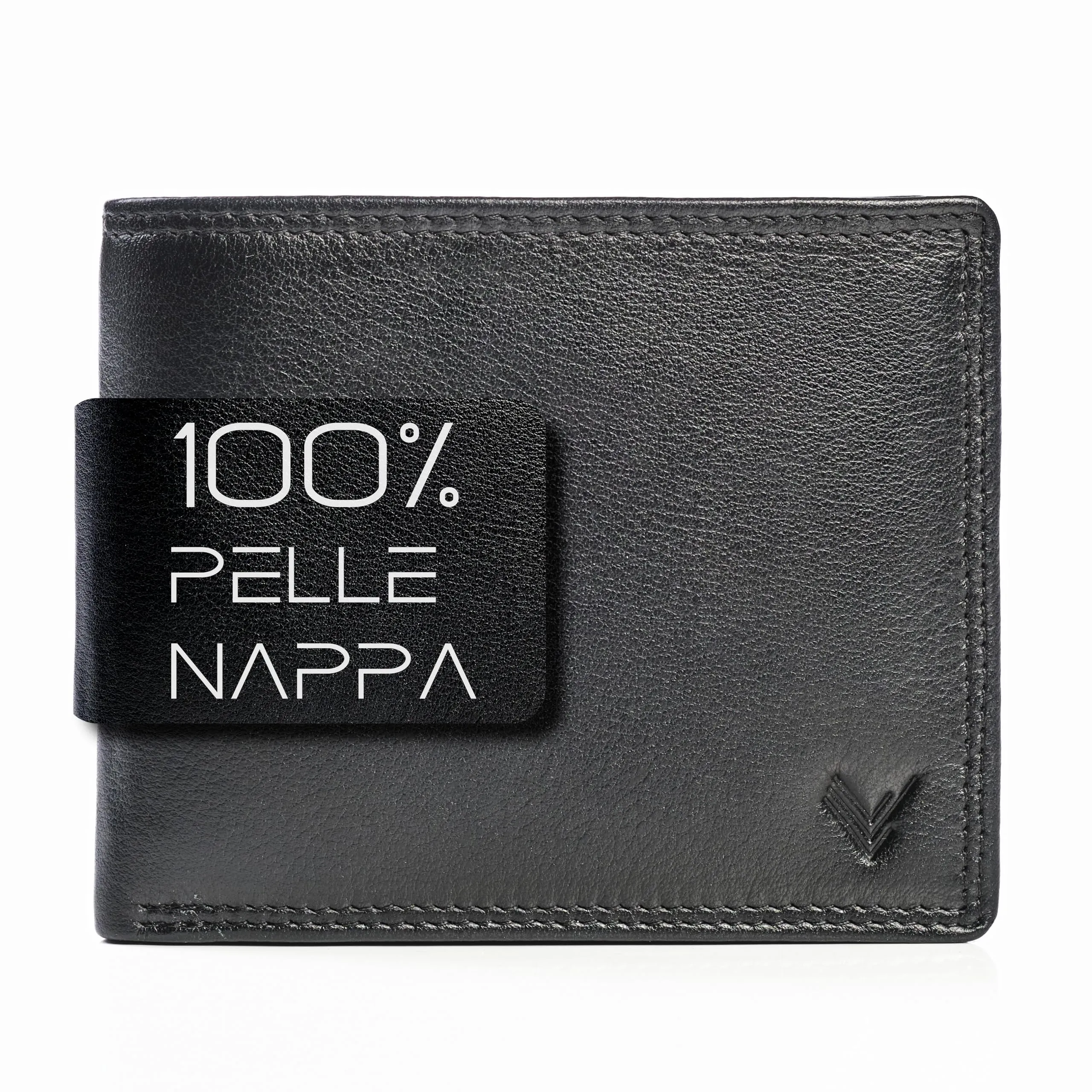 Lavalen Portafoglio Uomo in Pelle Vera RFID con Portamonete - immagine 1
