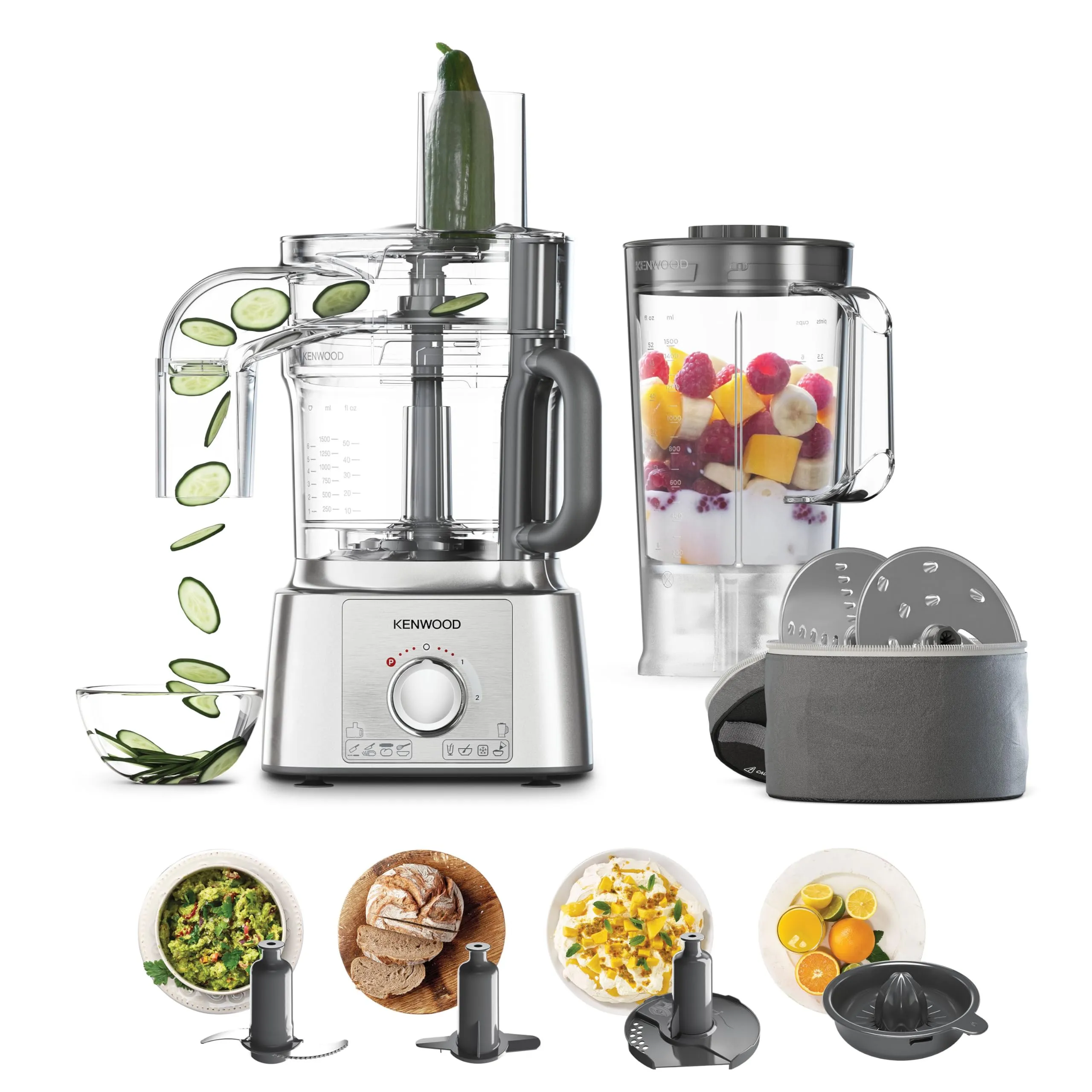 Kenwood MultiPro Express FDP65.590SI Robot da Cucina, 1000 W, Ciotola 3 L, Argento - immagine 1
