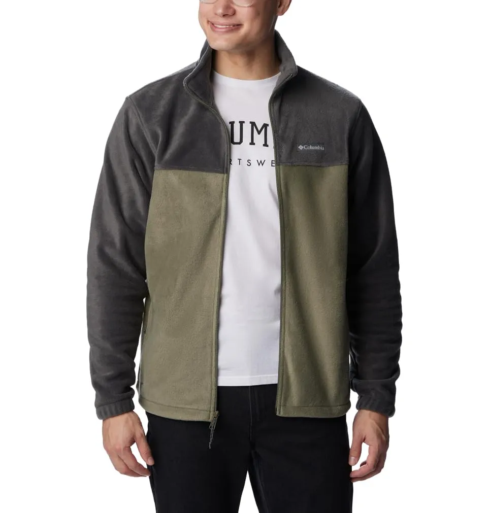Columbia Steens Mountain Full Zip 2.0 Men's Fleece Jacket, Shark/Stone Green, M - immagine 4