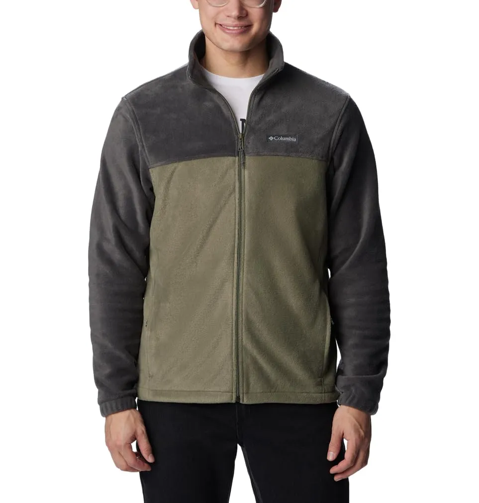Columbia Steens Mountain Full Zip 2.0 Men's Fleece Jacket, Shark/Stone Green, L - immagine 1