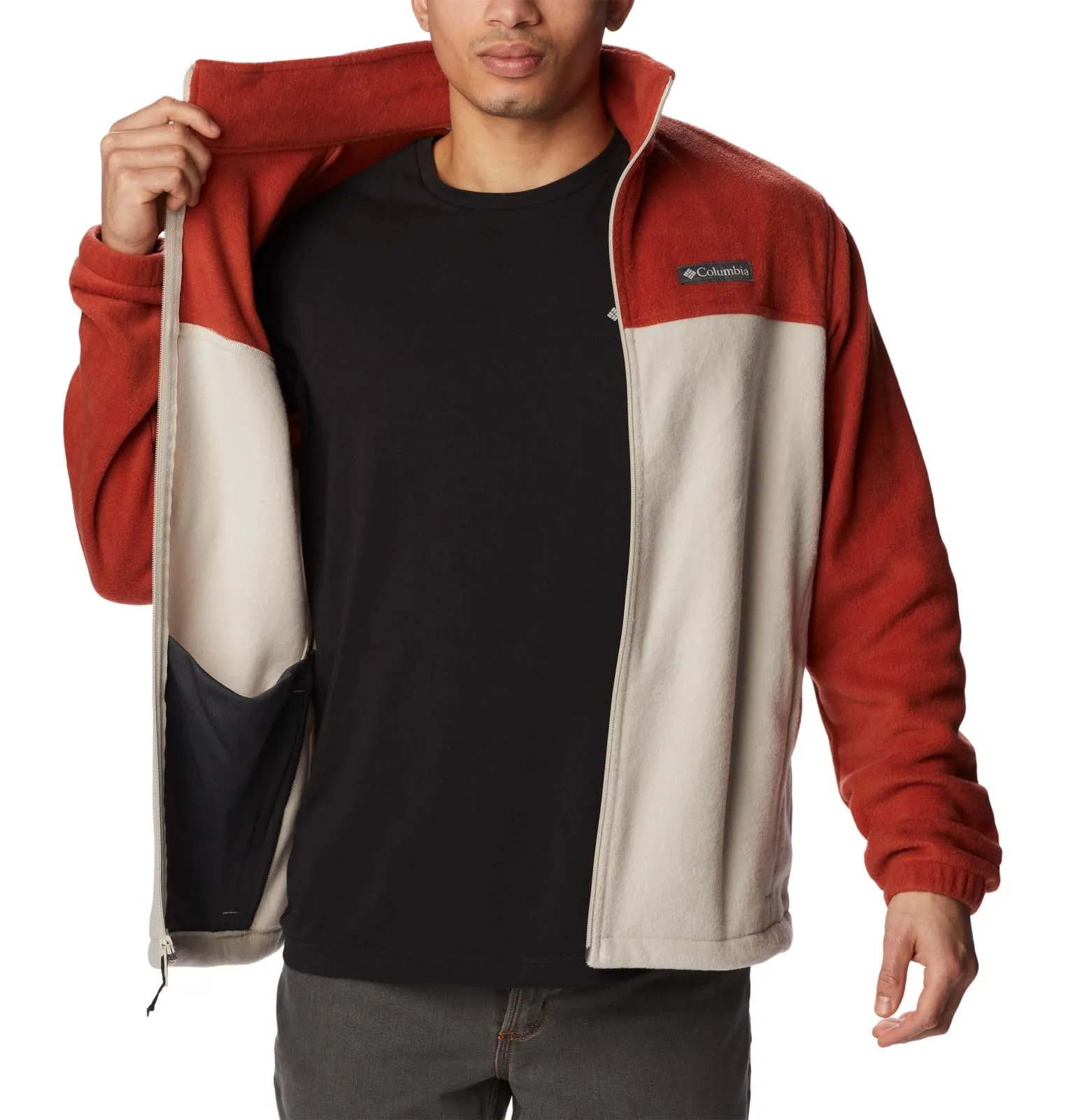 Columbia Steens Mountain Full Zip 2.0 Men's Fleece Jacket, Warp Red/Dark Stone, 1X - immagine 5