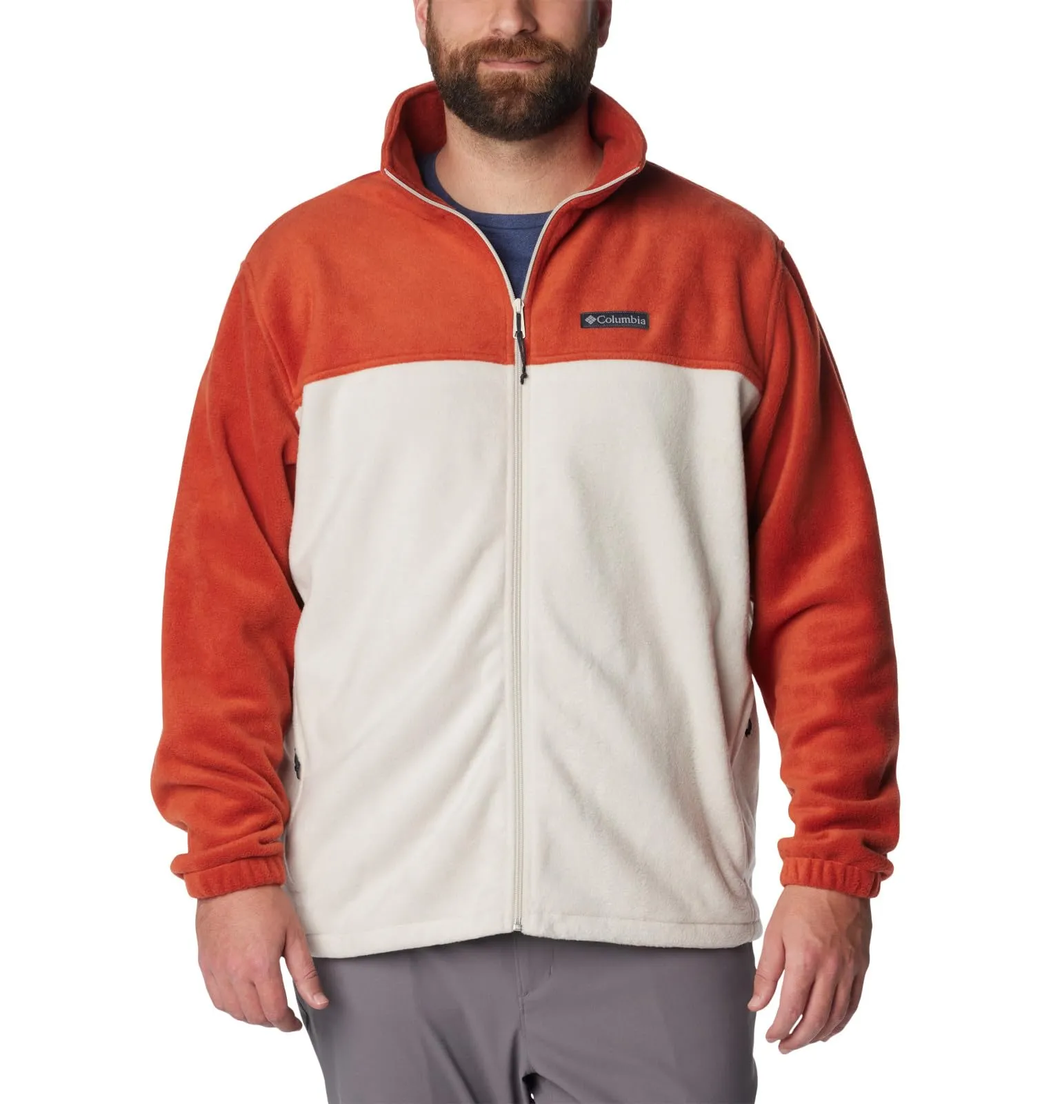 Columbia Steens Mountain Full Zip 2.0 Men's Fleece Jacket, Warp Red/Dark Stone, 1X - immagine 6