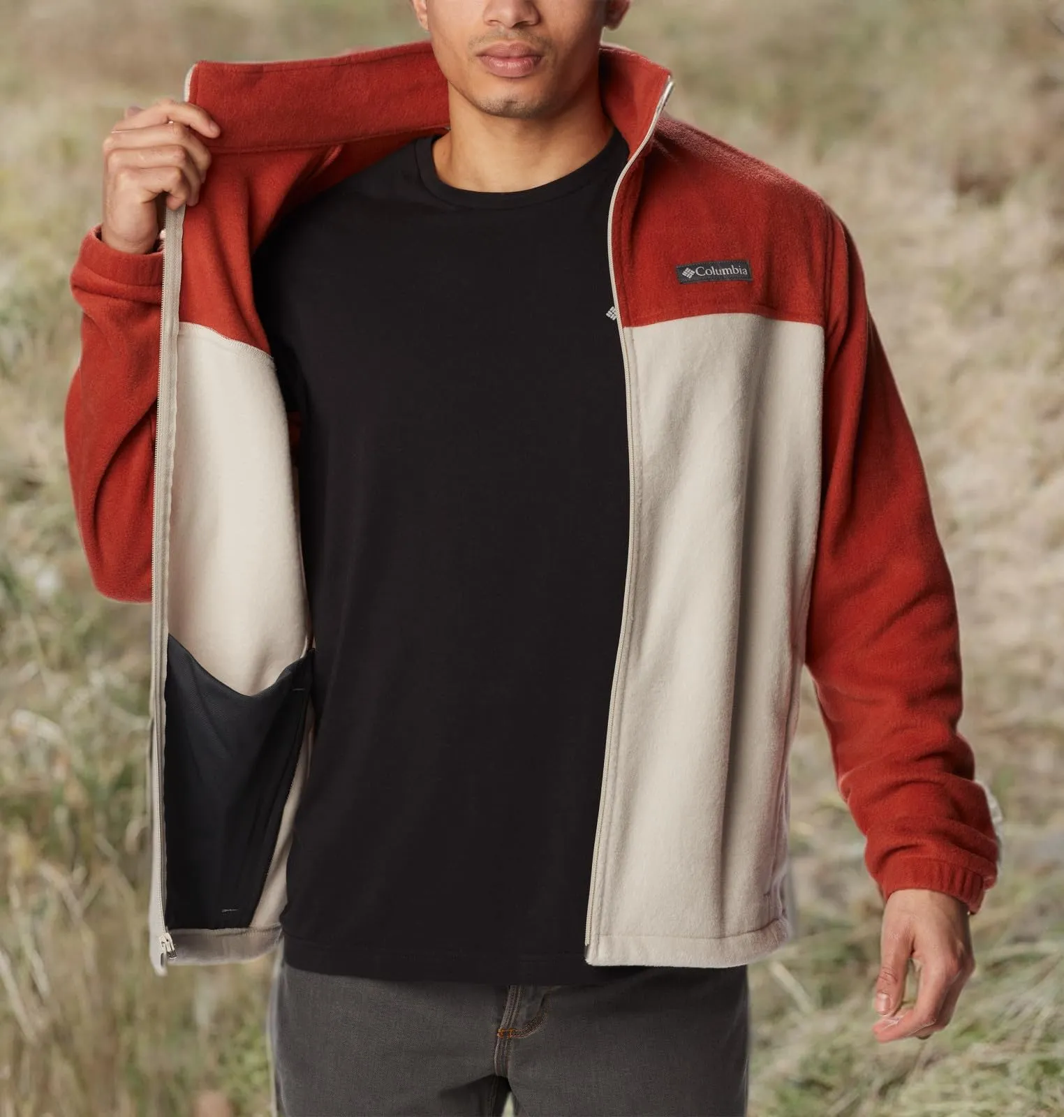 Columbia Steens Mountain Full Zip 2.0 Men's Fleece Jacket, Warp Red/Dark Stone, 1X - immagine 9
