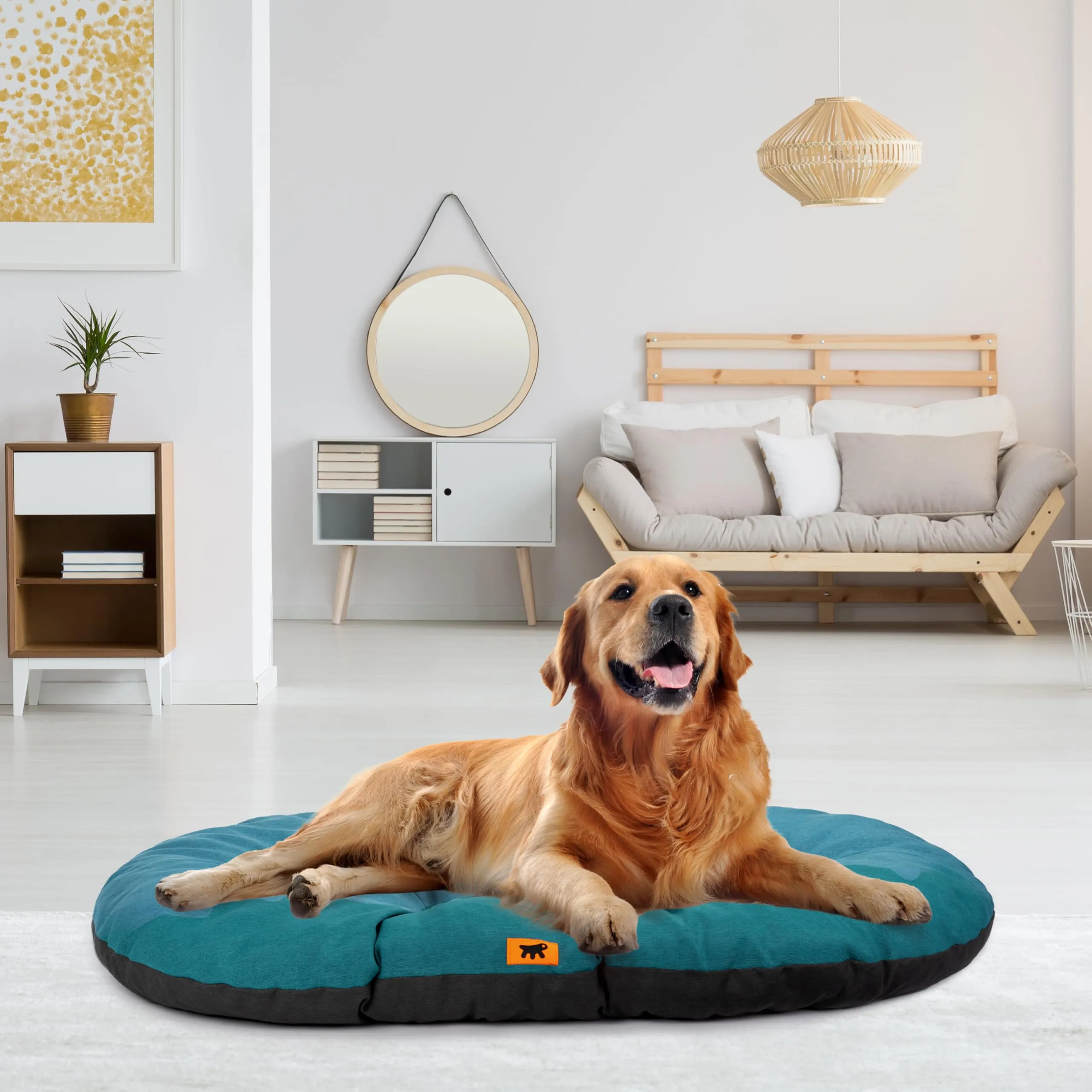 Ferplast Cuccia Cane Relax, Cuscino Lavabile in Cotone, 85 x 55 cm, Turchese - immagine 3