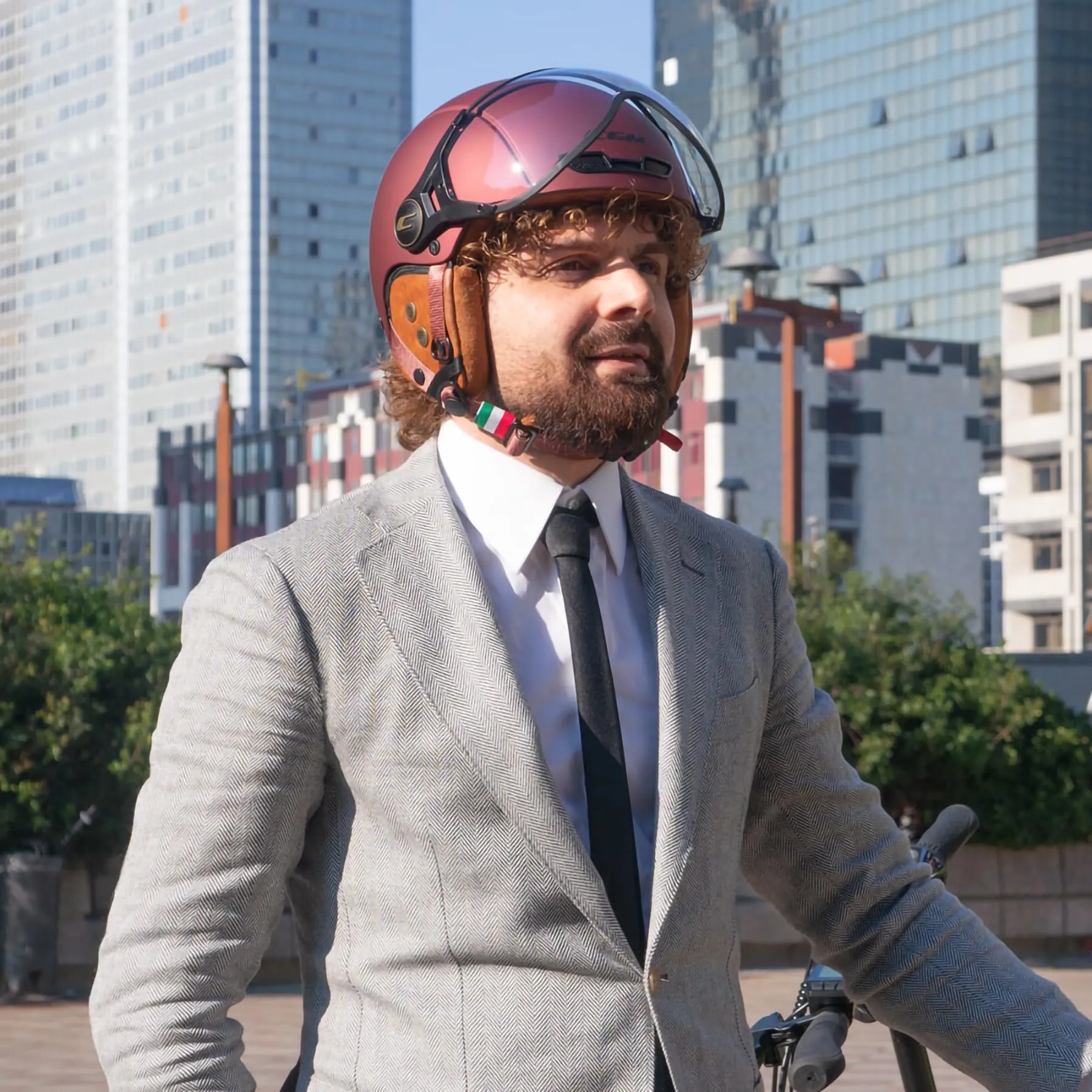 CGM 801V Ebi Vintage Casco Bici, Sci, E-bike - Bordeaux satinato, M (57-58cm) - immagine 3